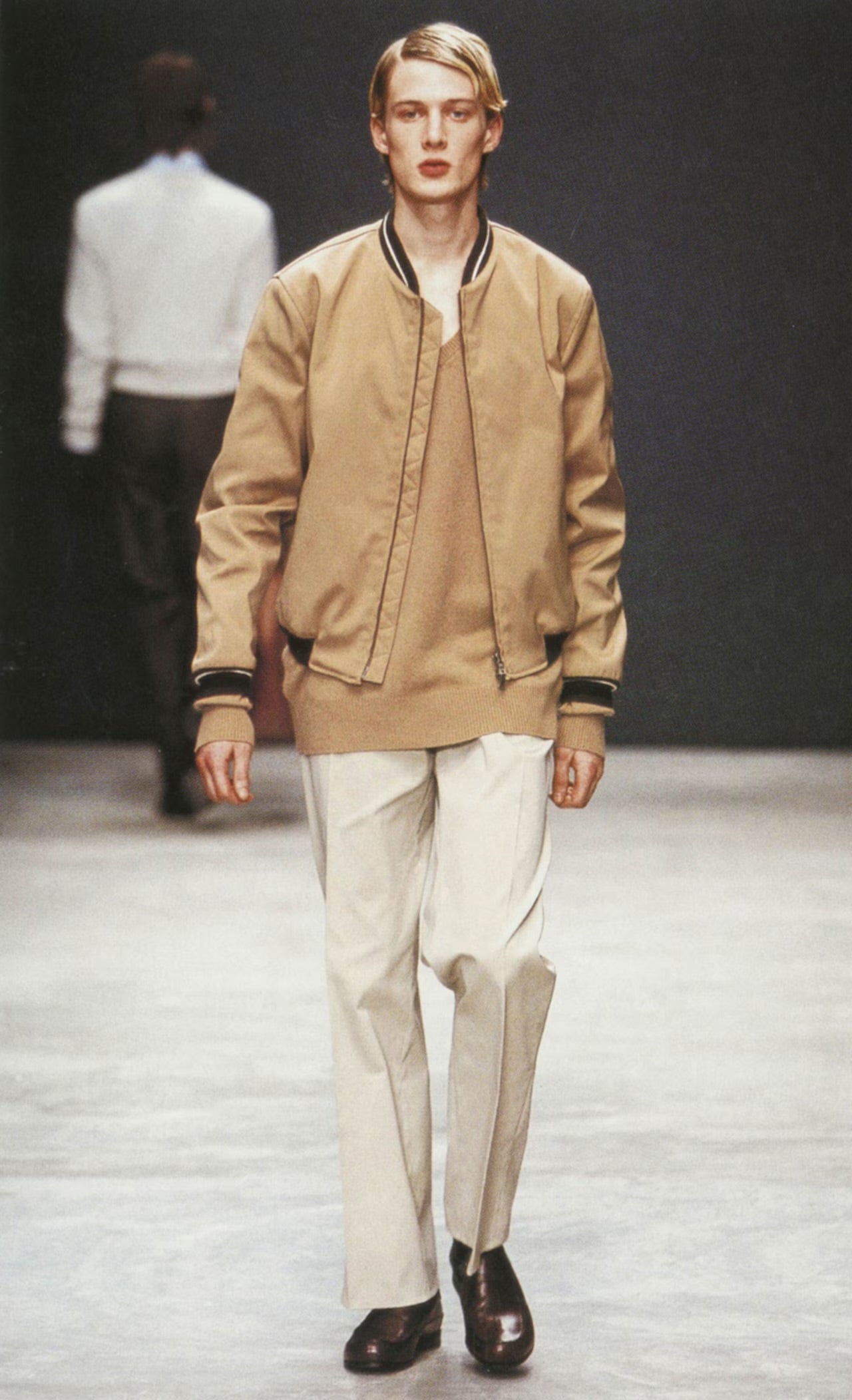 Prada Camel Premium OG Varsity Bomber Jacket FW 2002 - S