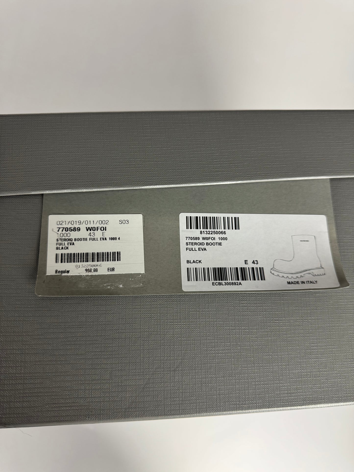 Balenciaga Dark Grey Steroid Oversized Boots Resort 2023 - 43 EU