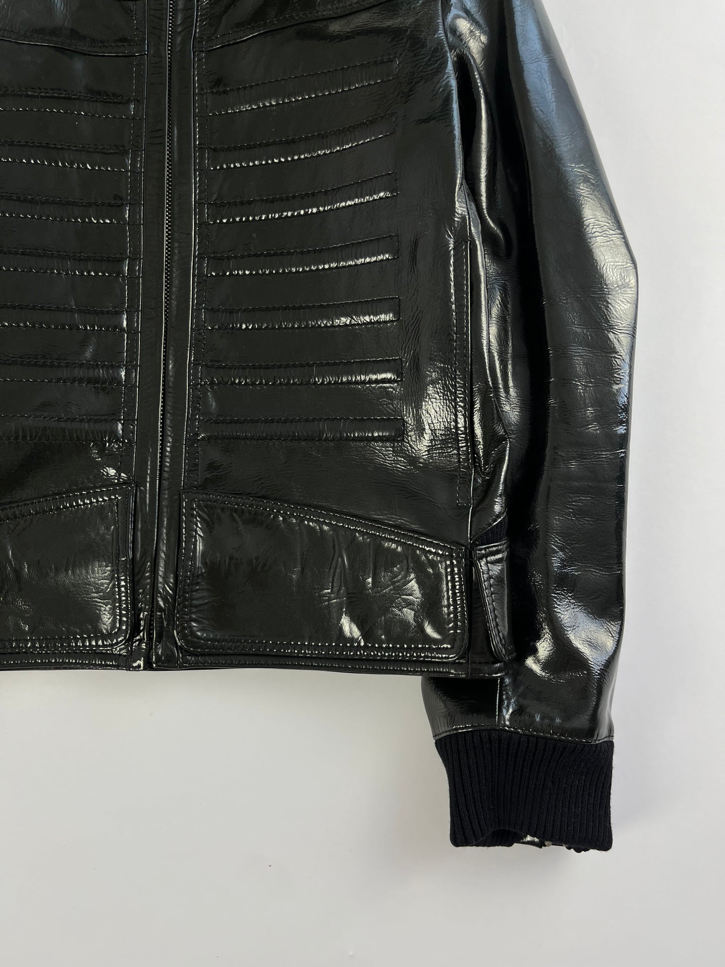 Dior Homme Napoleon Military Bright Dark Leather Jacket FW 2008 - M