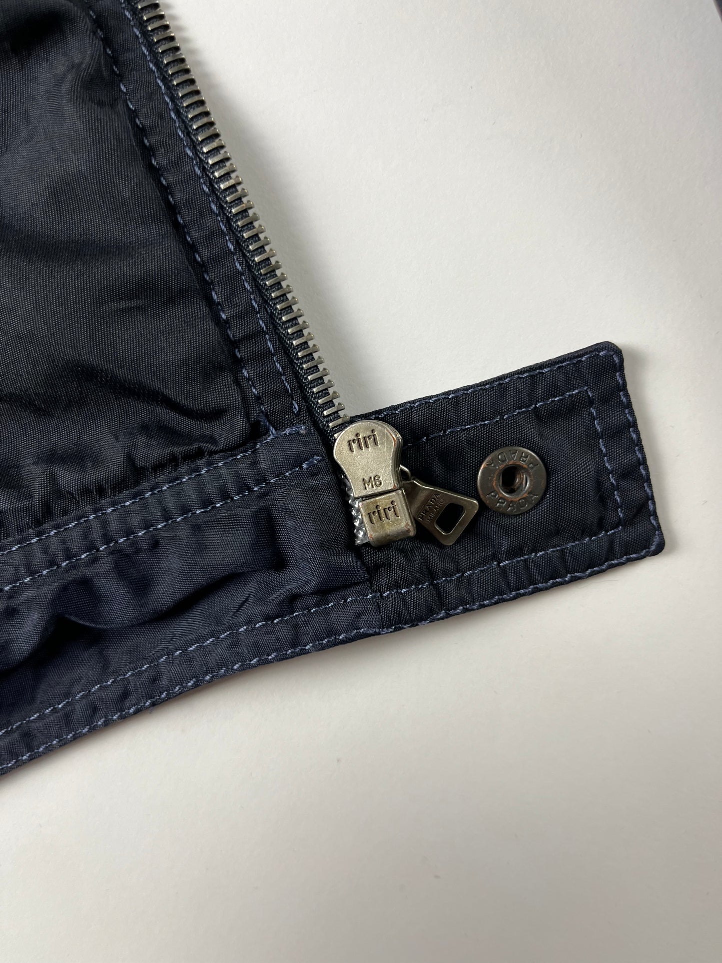 Prada Navy Four Pocket Zip Fit Jacket 2000s - M