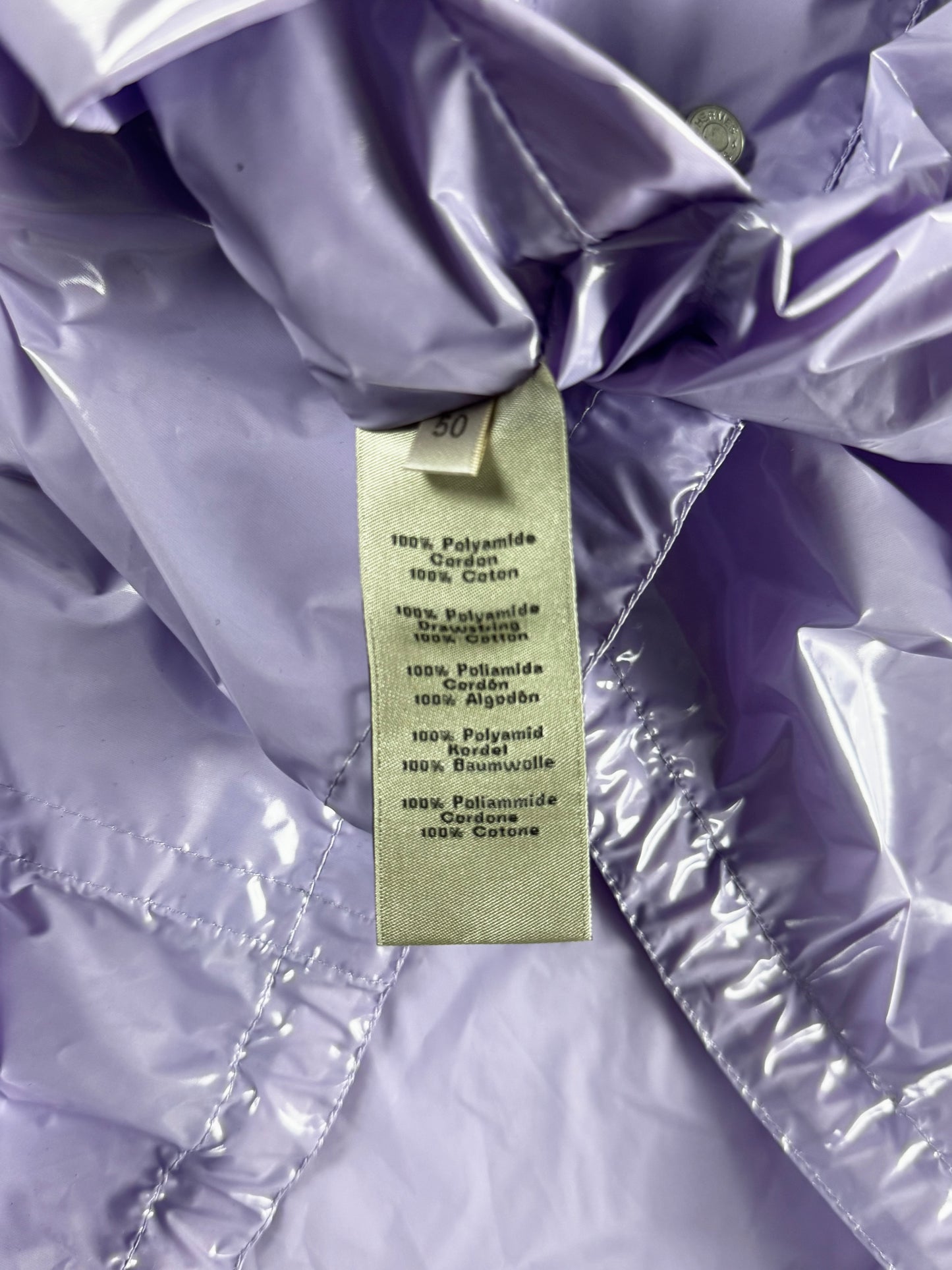 Hermès Sample Lila Glass Double Layer Parka Jacket SS 2023 - M