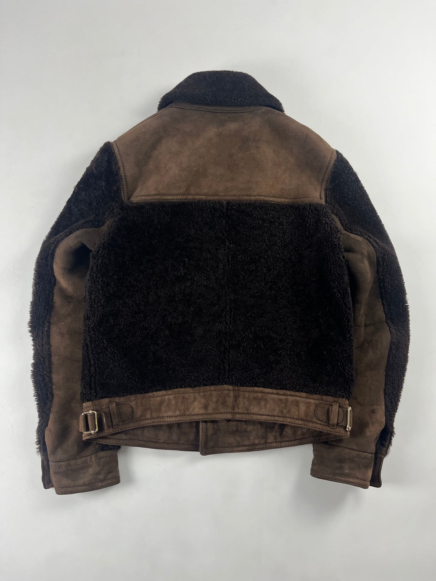 Gucci Dark Brown Shearling Wool Blend Jacket - M