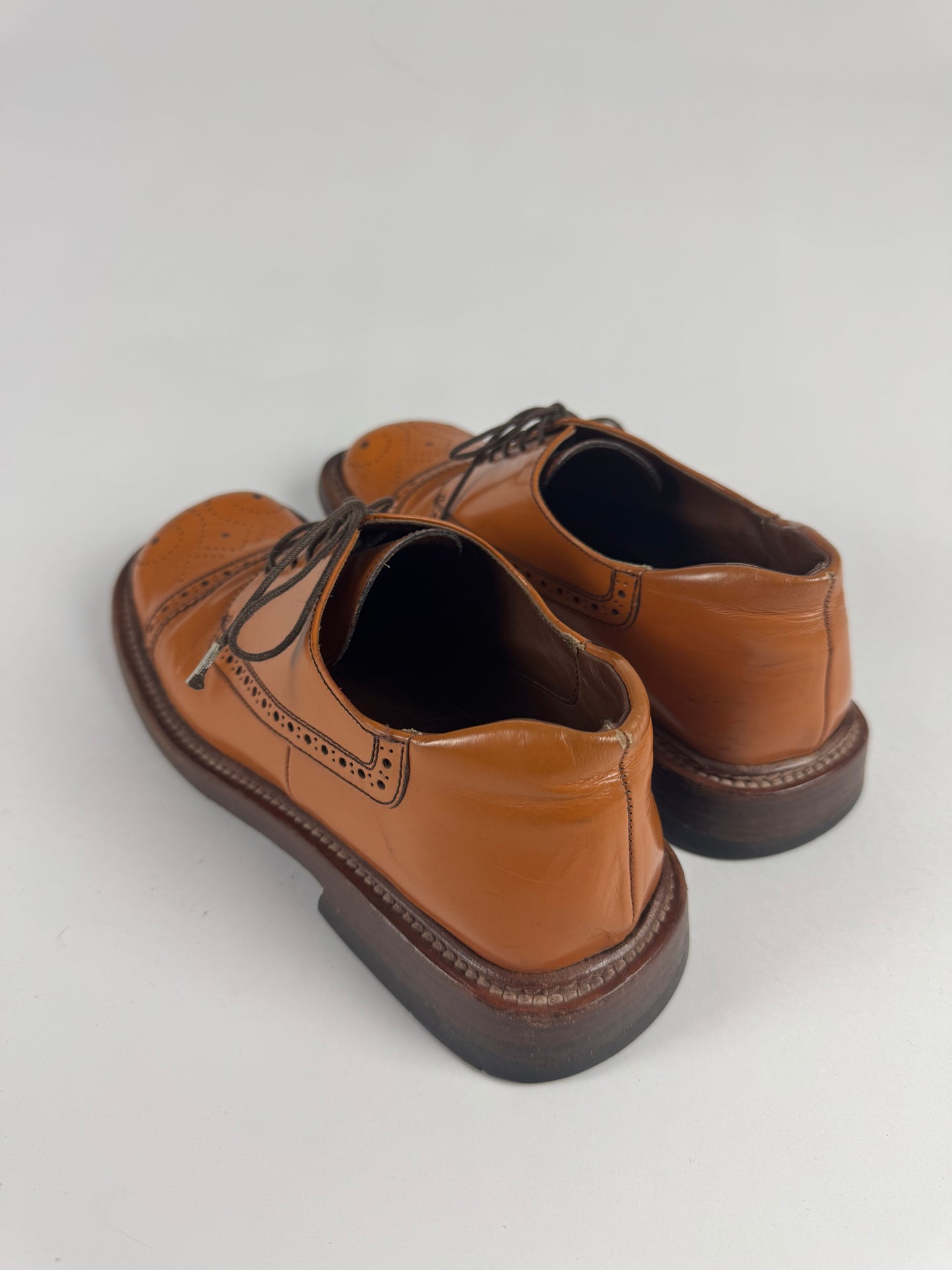 Prada Camel Leather Square Toe Low Shoes FW 1999 - 36 IT/37 EU