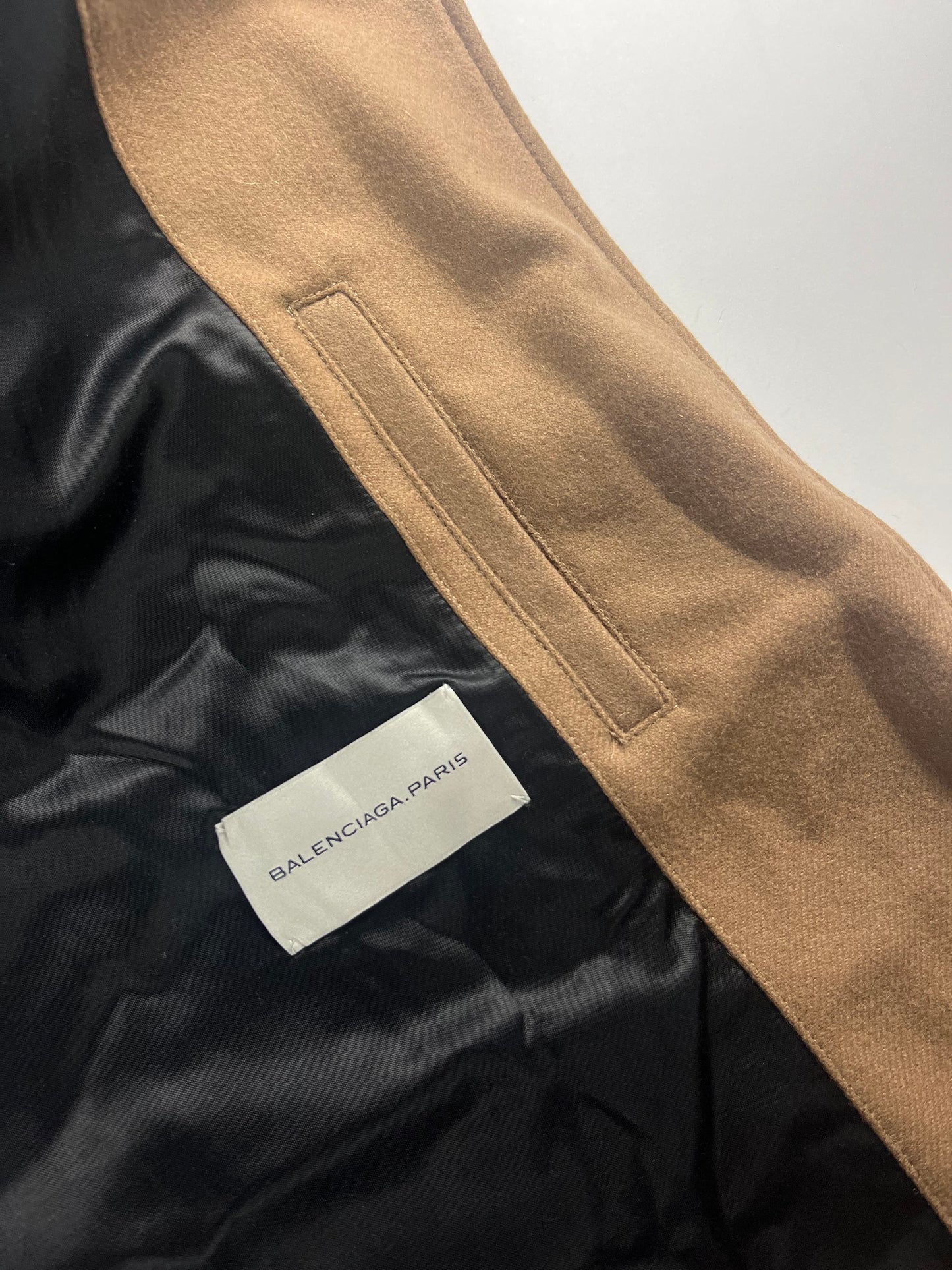 Balenciaga Leather Trimmed Multi-Zip Camel Coat FW 2011 - L