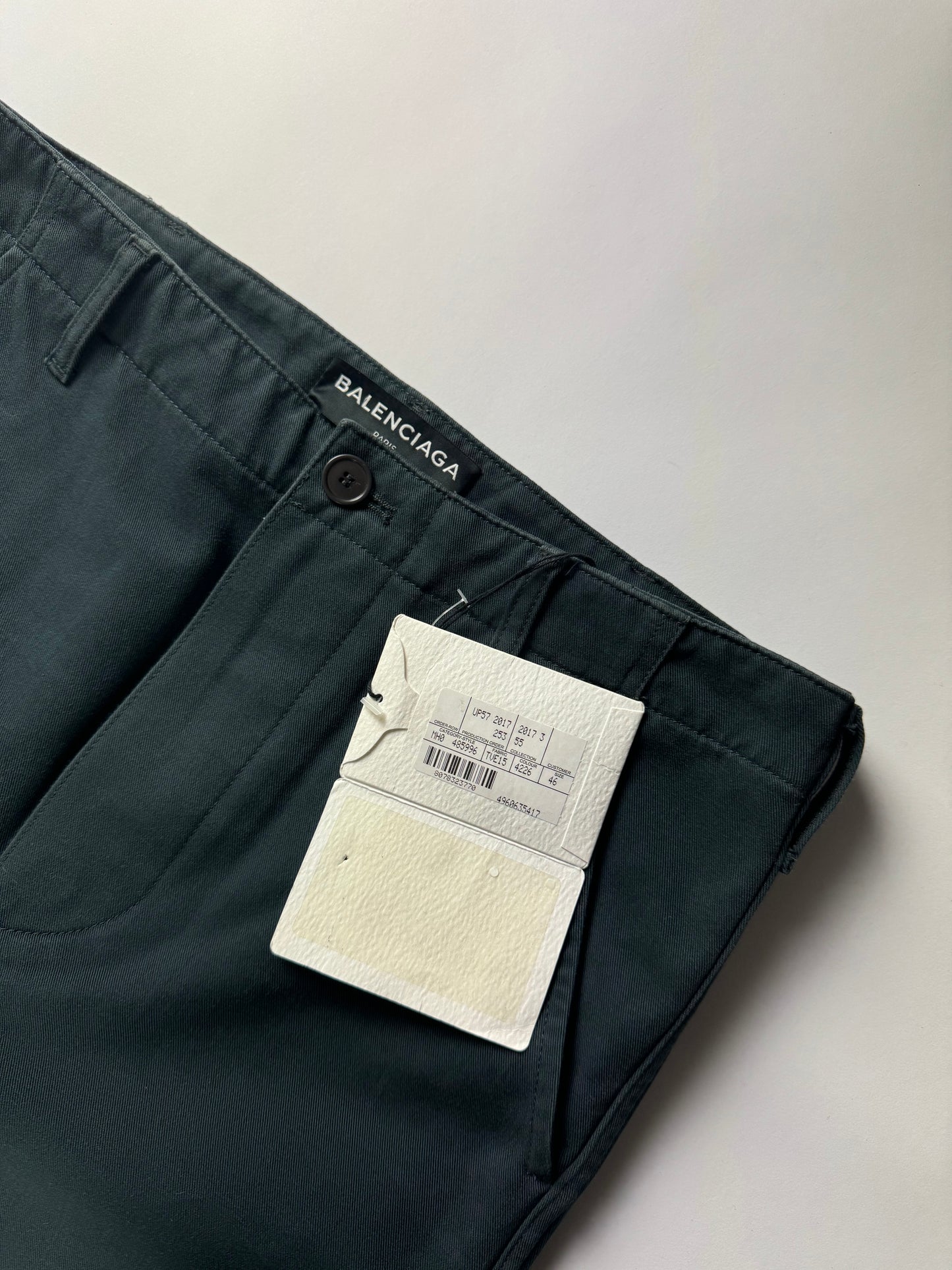 Balenciaga Old Treatment Navy Cargo Pants FW 2017 - S