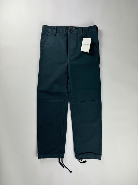 Balenciaga Old Treatment Navy Cargo Pants FW 2017 - S