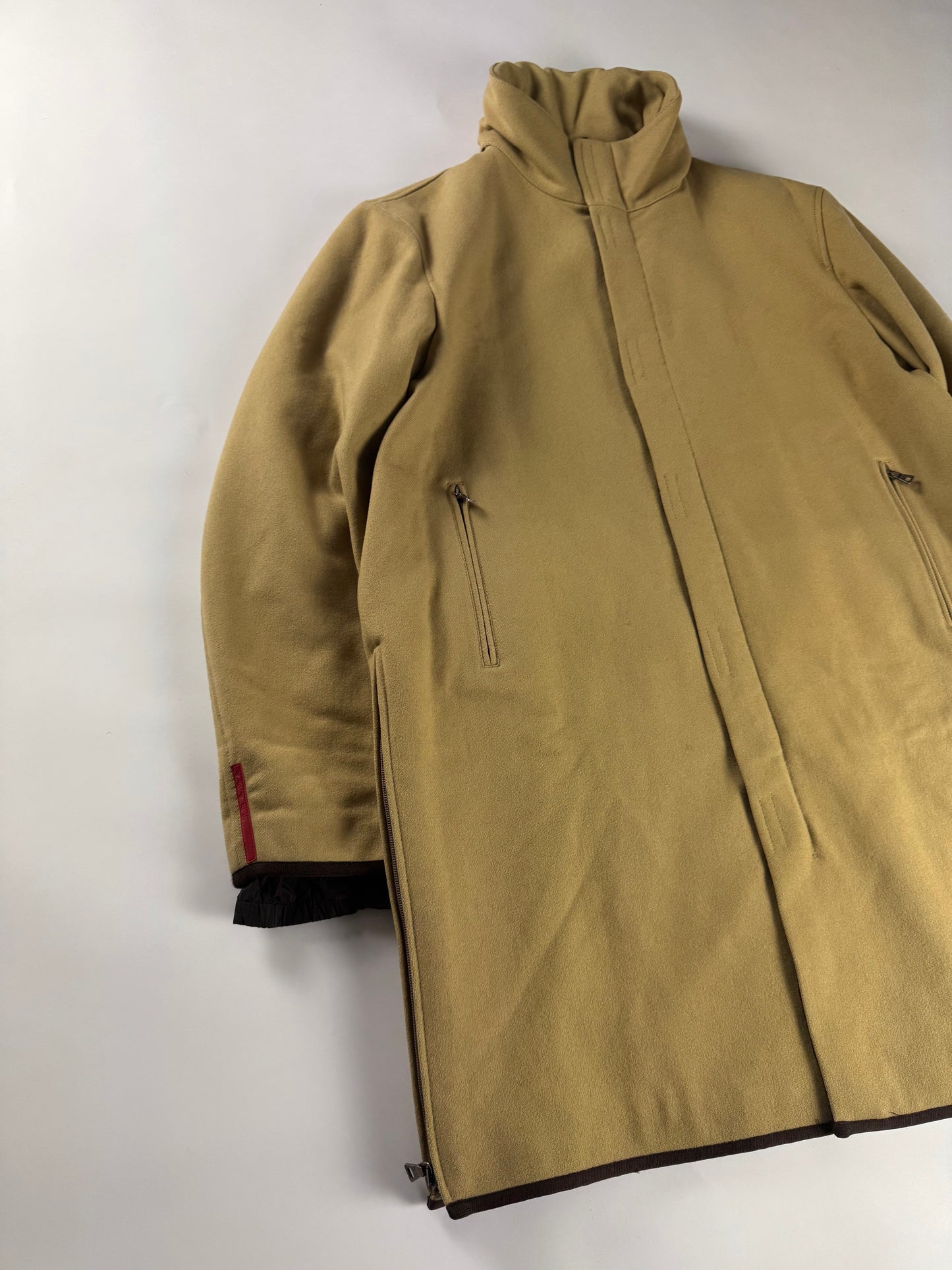 Prada Linea Rossa Camel Wool Coat FW 1999 - L