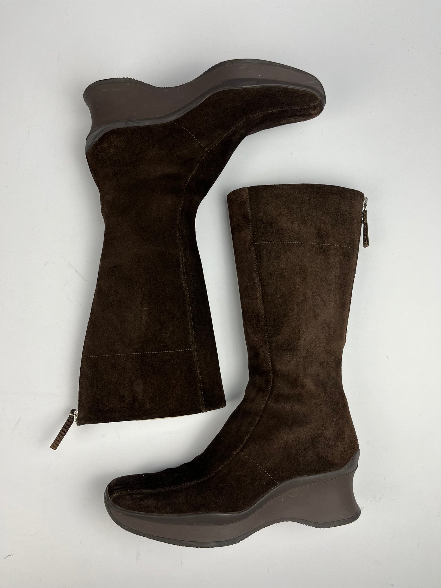 Prada Linea Rossa Aero Suede Platform Boots FW 1999 - 36,5 IT/37,5 EU