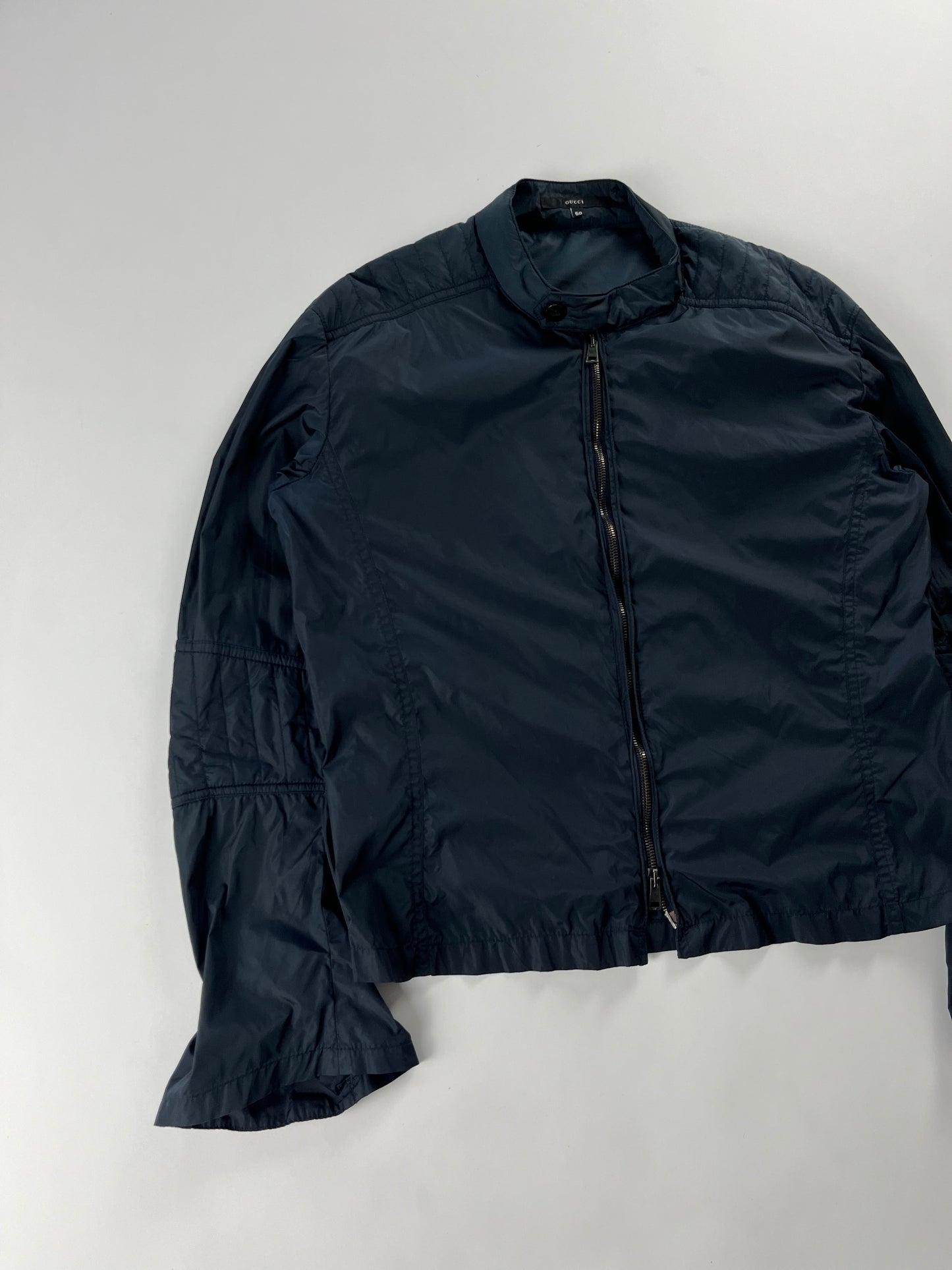 Gucci Dark Navy Nylon Moto Jacket SS 1999 - XS