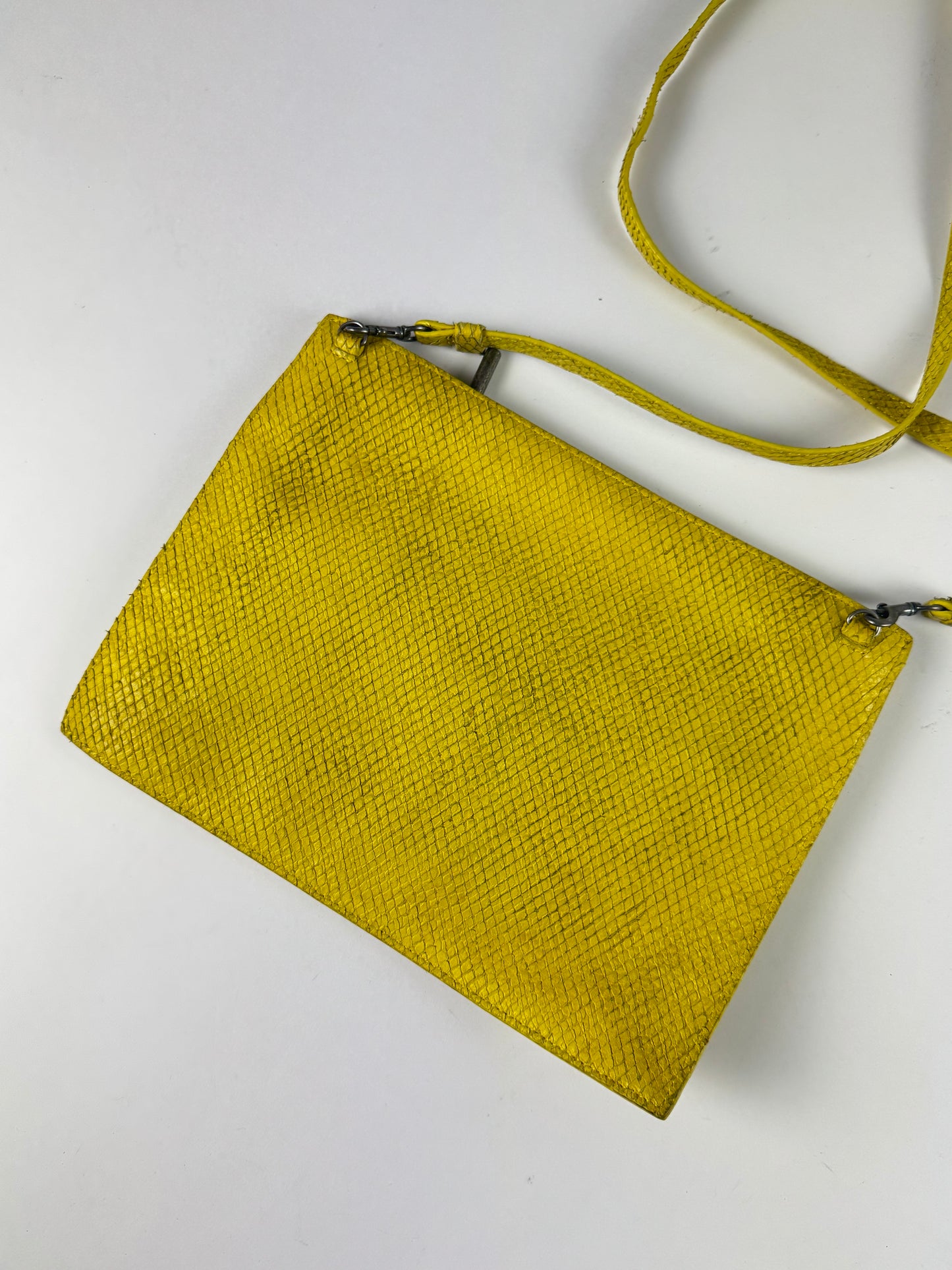 Helmut Lang Sample Shoulder Enveloppe Pocket Snakeskin Bag - OS