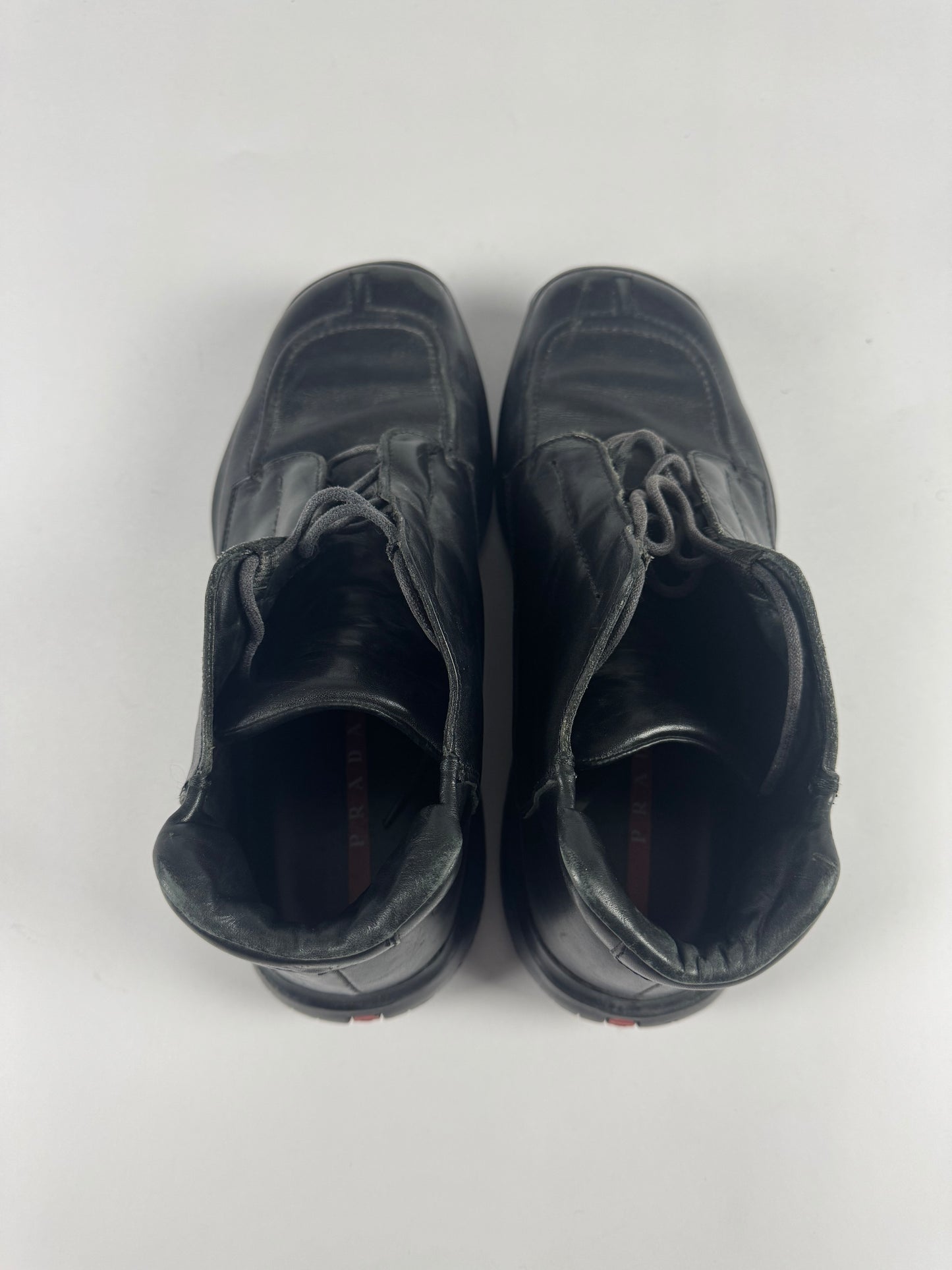 Prada Vibram Dark Leather Mid Boots FW 1999 - 10 IT/45 EU