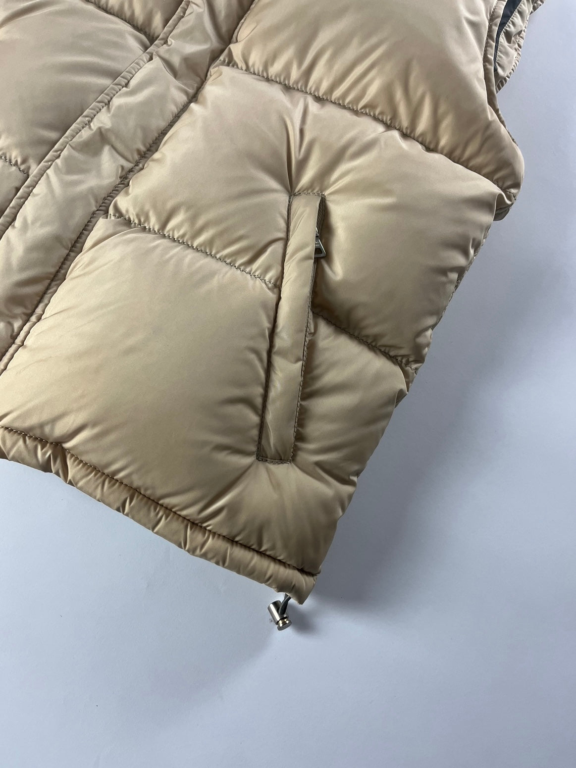 Prada Linea Rossa Cream Puffer Vest 2000s - M