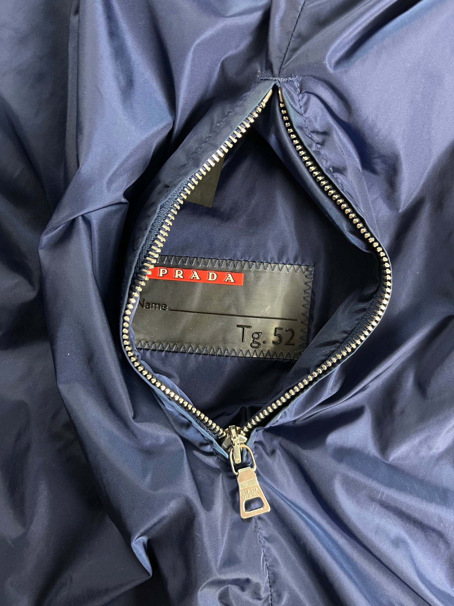 Prada Linea Rossa Lighting Blue Ivory Reversible Jacket - L