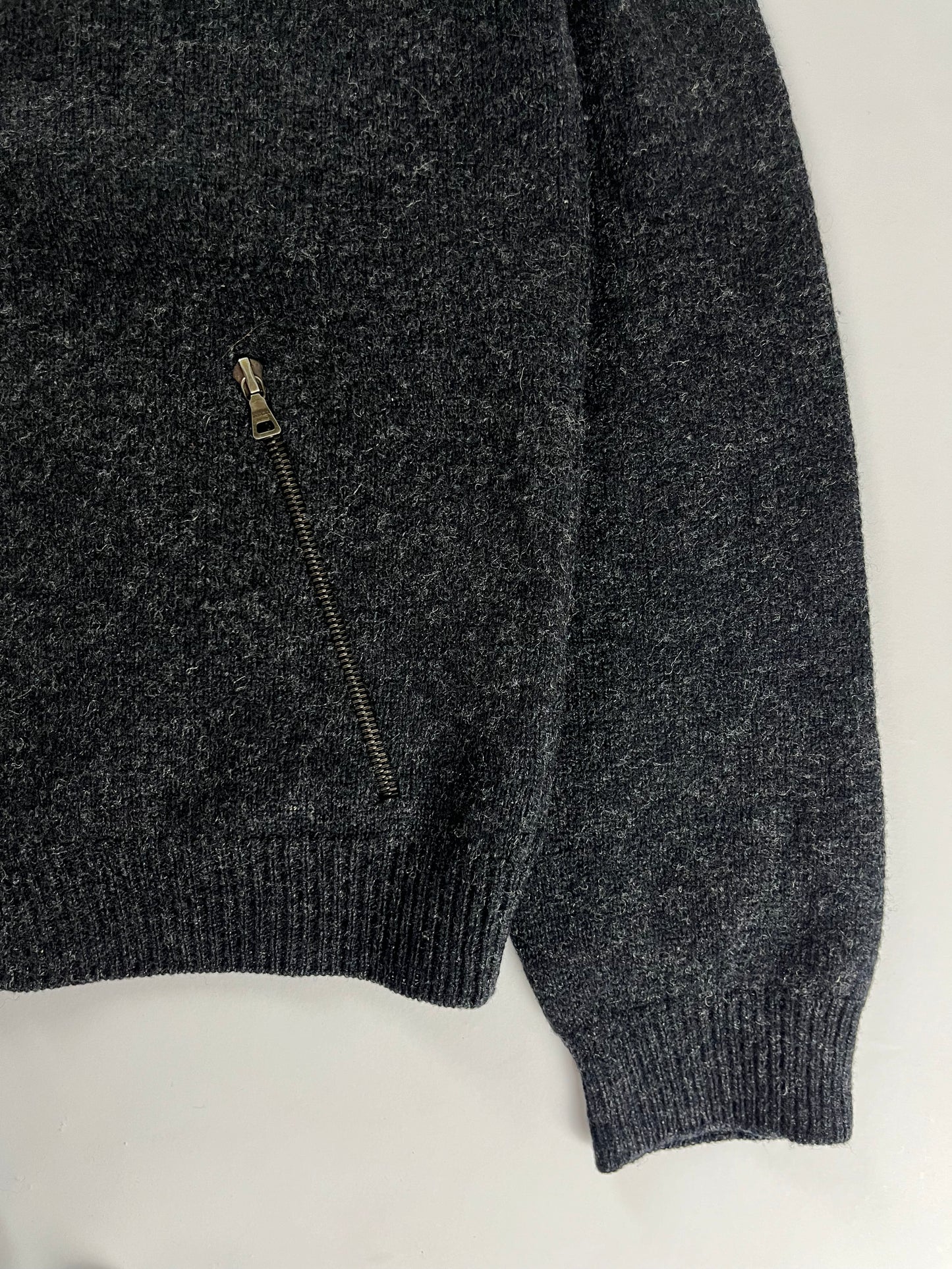 Prada Essential Fit Zip Turtleneck Wool Zipper 2000s - M