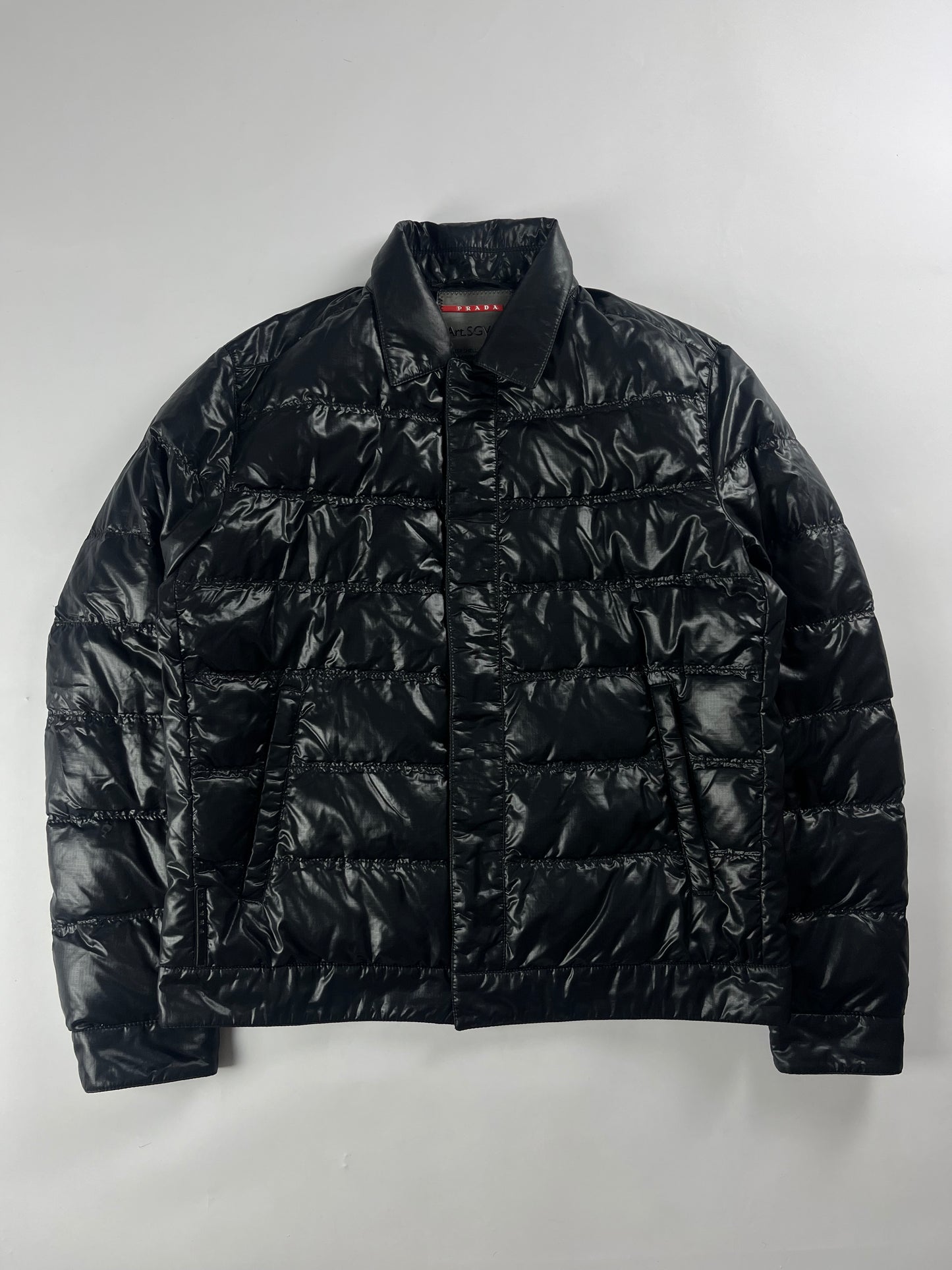 Prada Black Padded Nylon Jacket FW 2008 - L