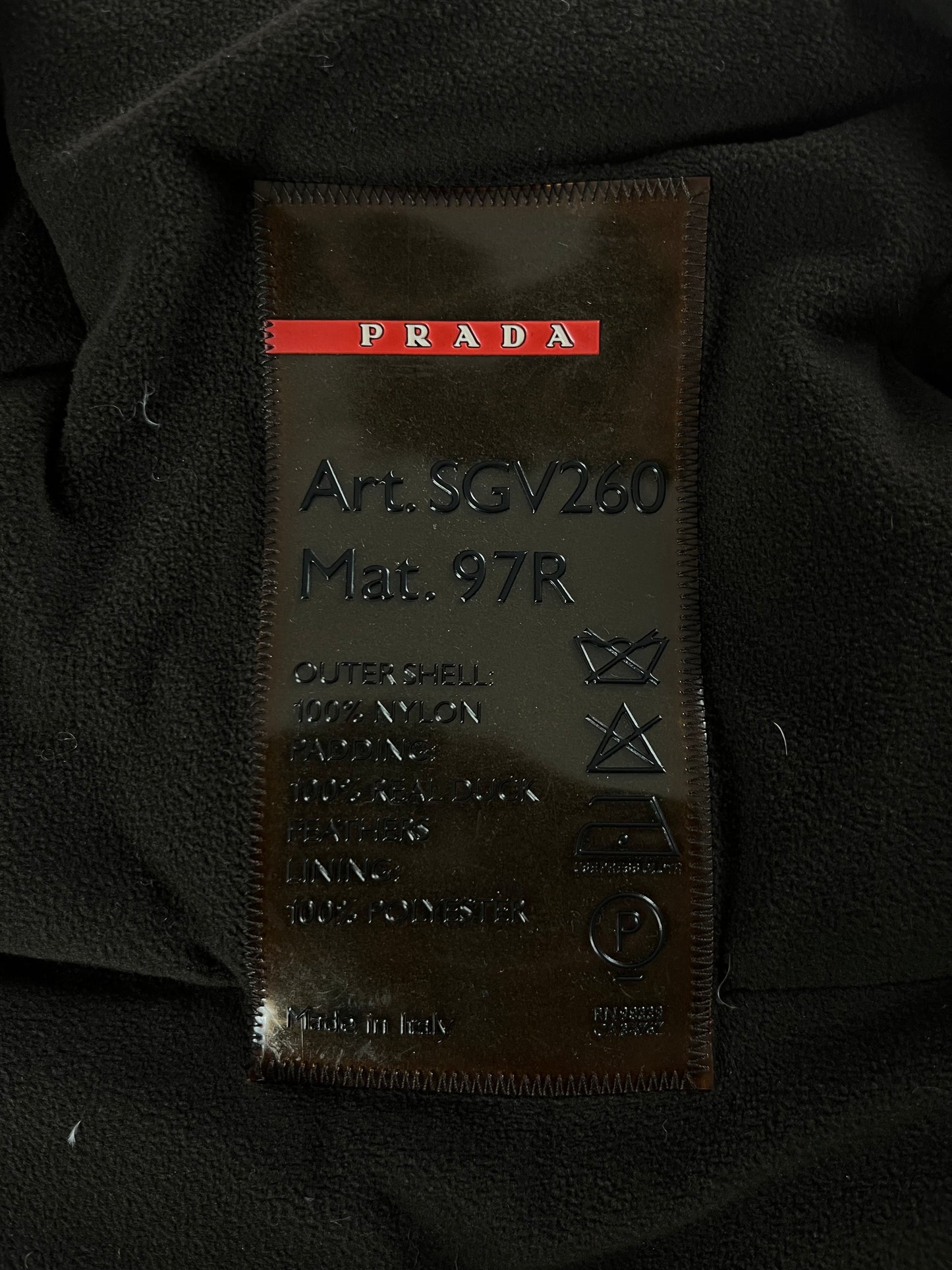 Prada Linea Rossa Red Nylon Astro Down Jacket 2000s - L