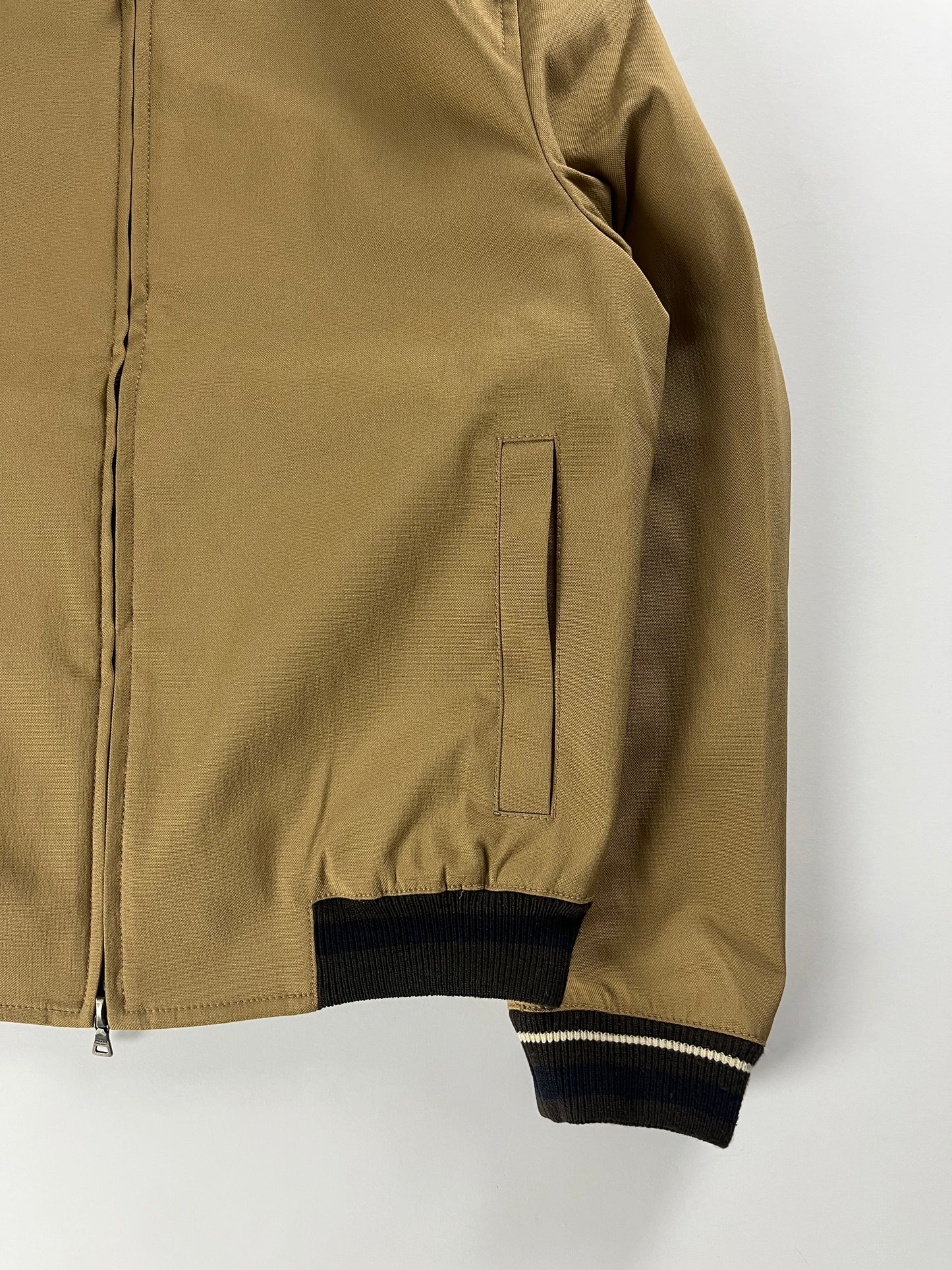 Prada Camel Premium OG Varsity Bomber Jacket FW 2002 - S