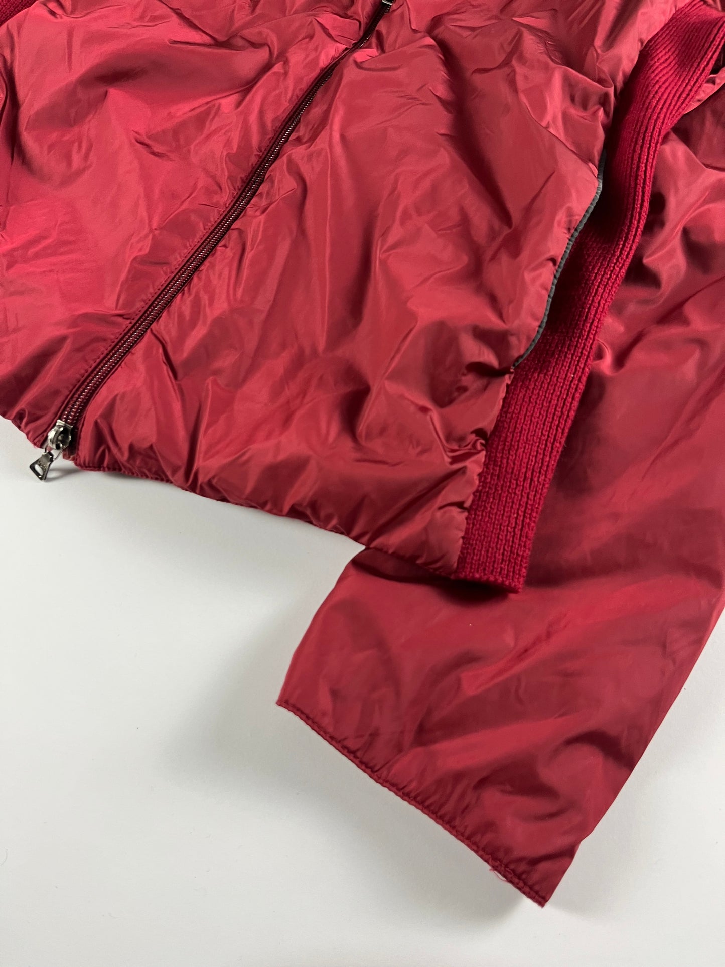 Prada Linea Rossa Red Hybrid Nylon Zipper Jacket SS 2000 - M