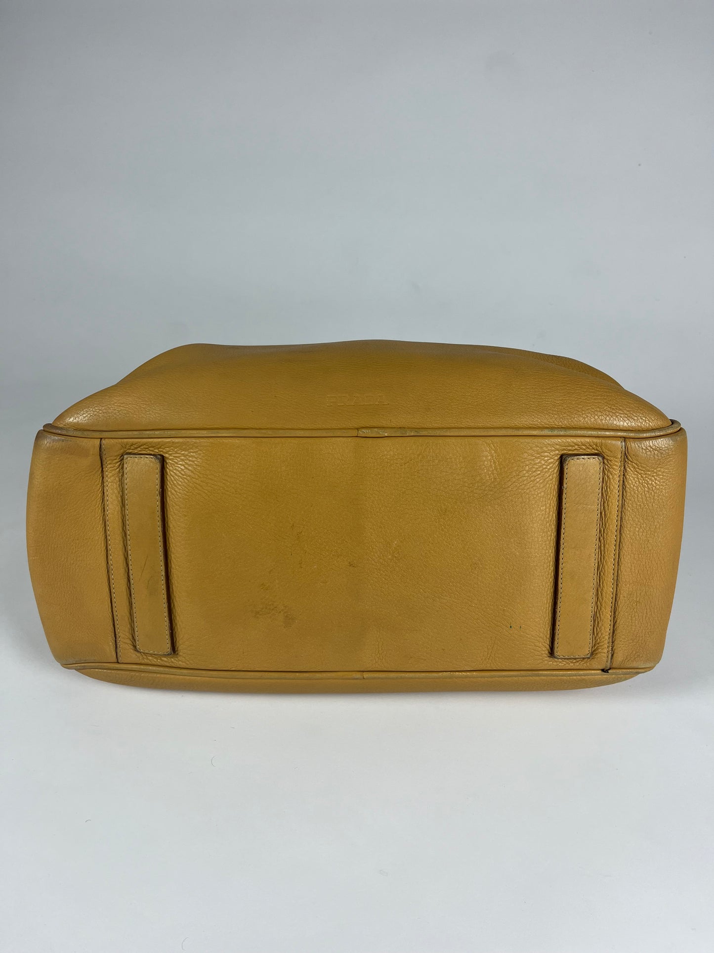 Prada Maxi Camel Leather Bowling Hand Bag FW 2000 - OS