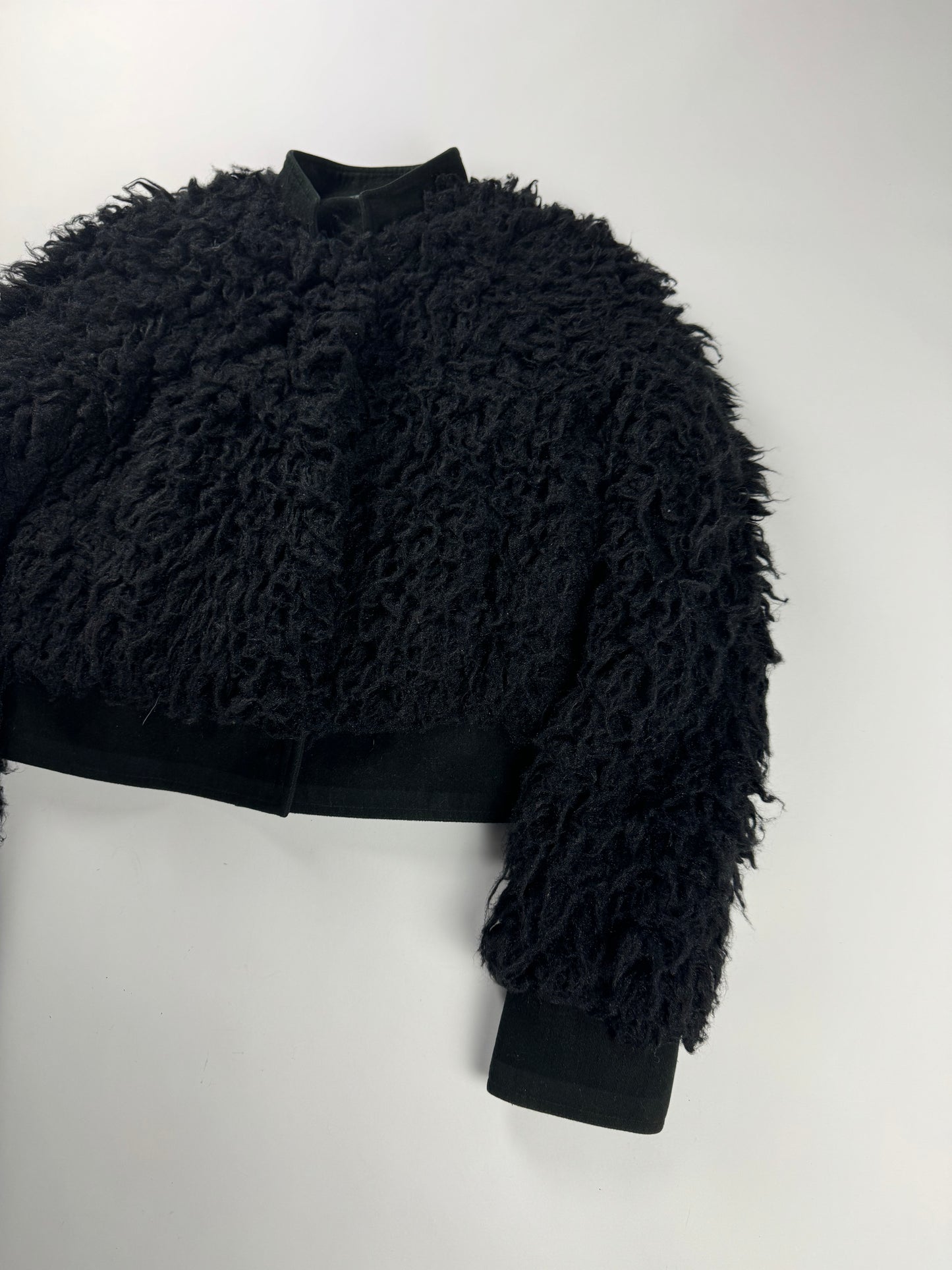 John Galliano Midnight Bloom Faux Fur Jacket 2010s - S