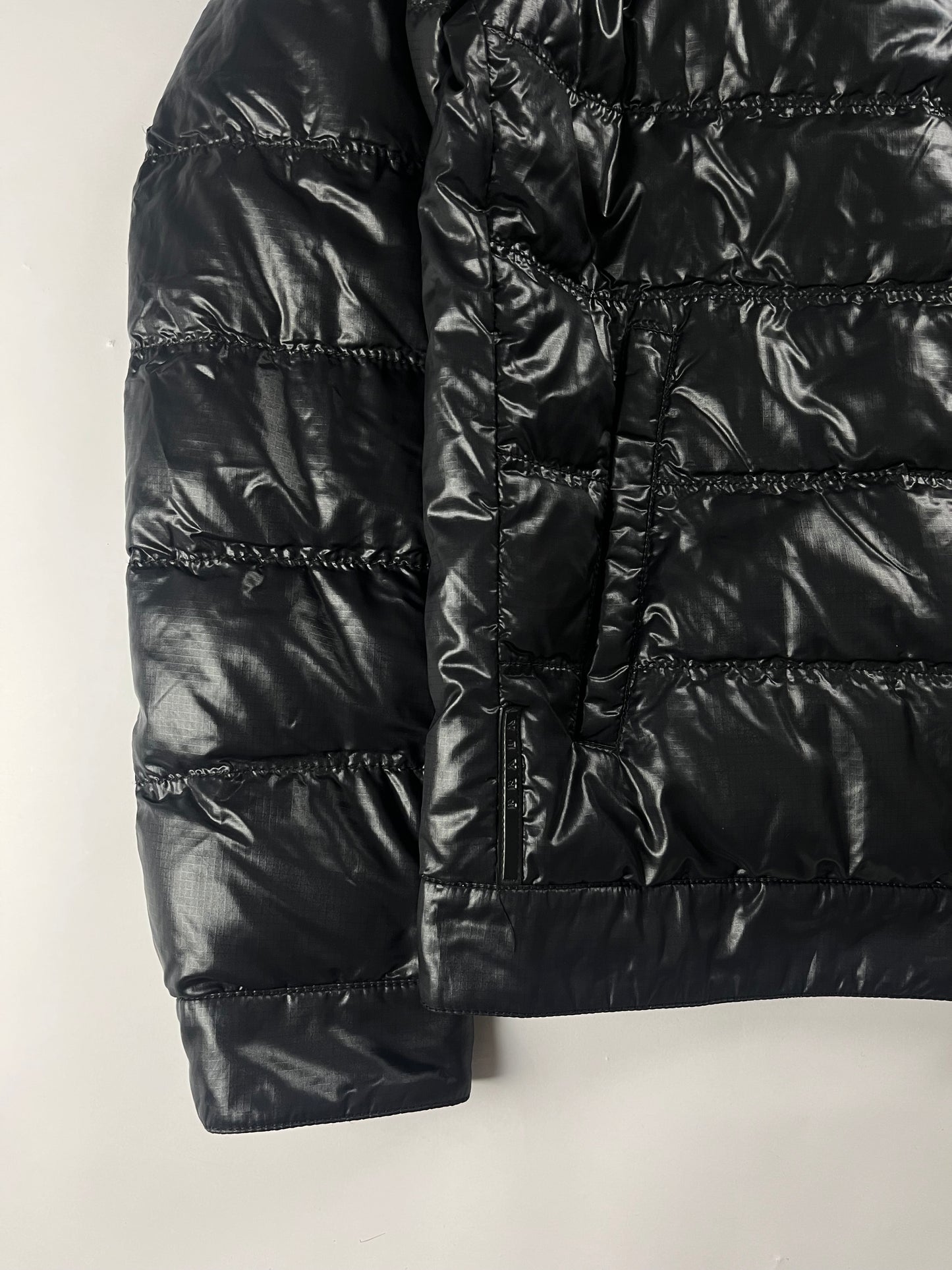 Prada Black Padded Nylon Jacket FW 2008 - L