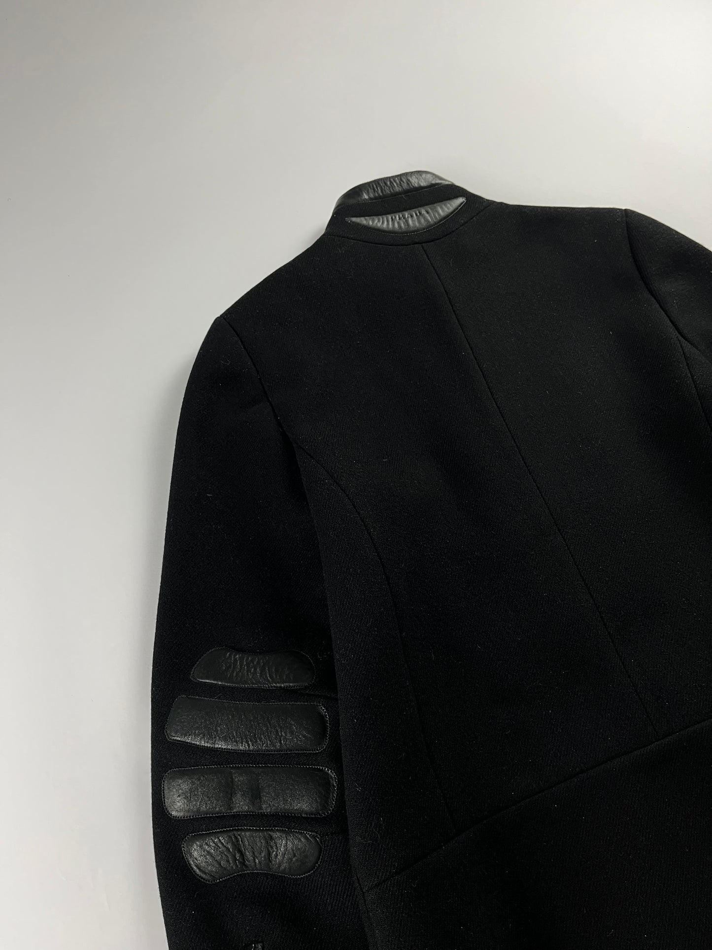 Prada Leather Padded Elbows Wool Jacket FW 1999 - S