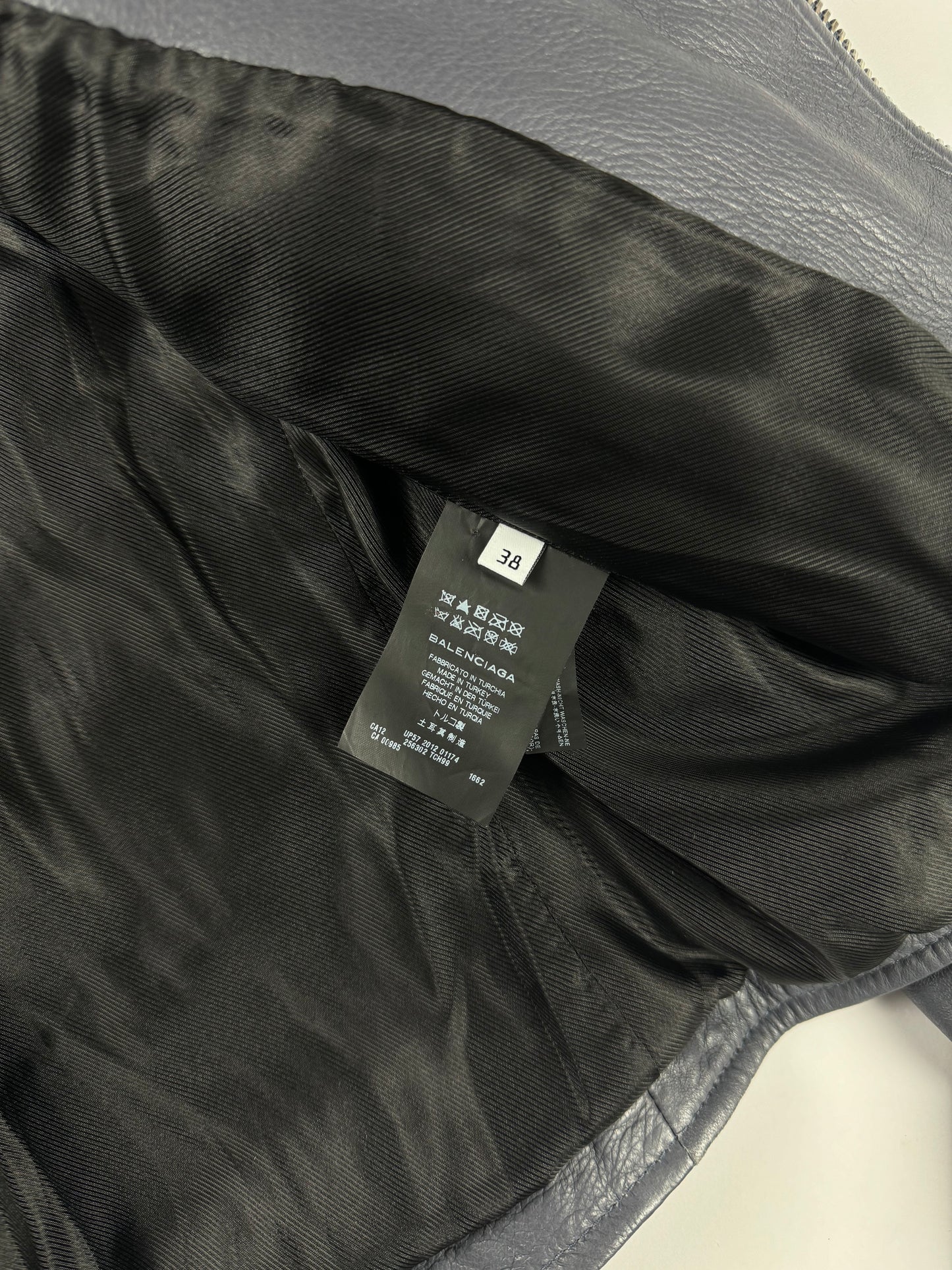 Balenciaga Nicolas Ghesquière Perfecto Marine Leather Jacket FW 2012 - XS
