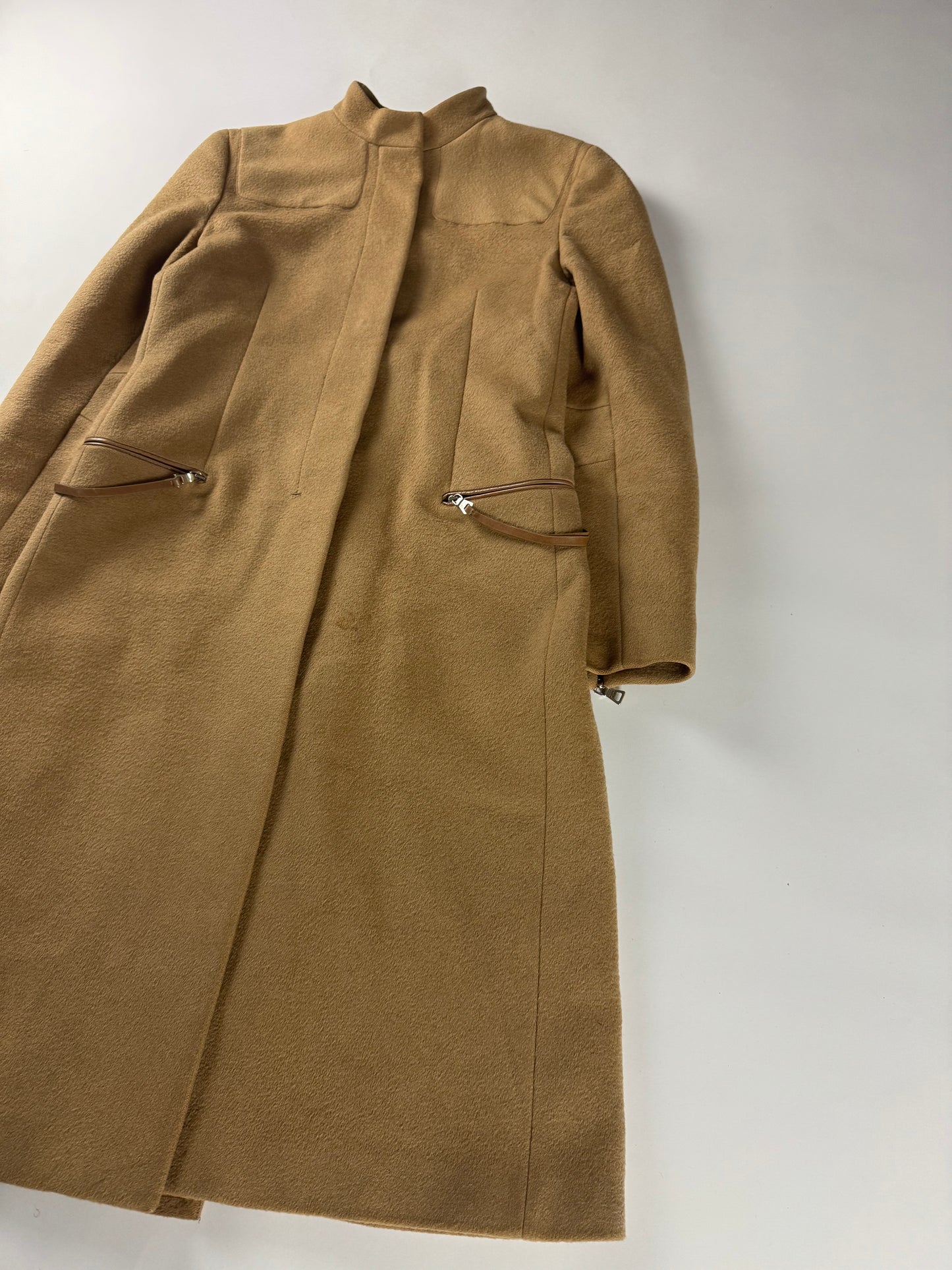 Prada Camel Wool Padded Elbows Coat FW 1999 - S