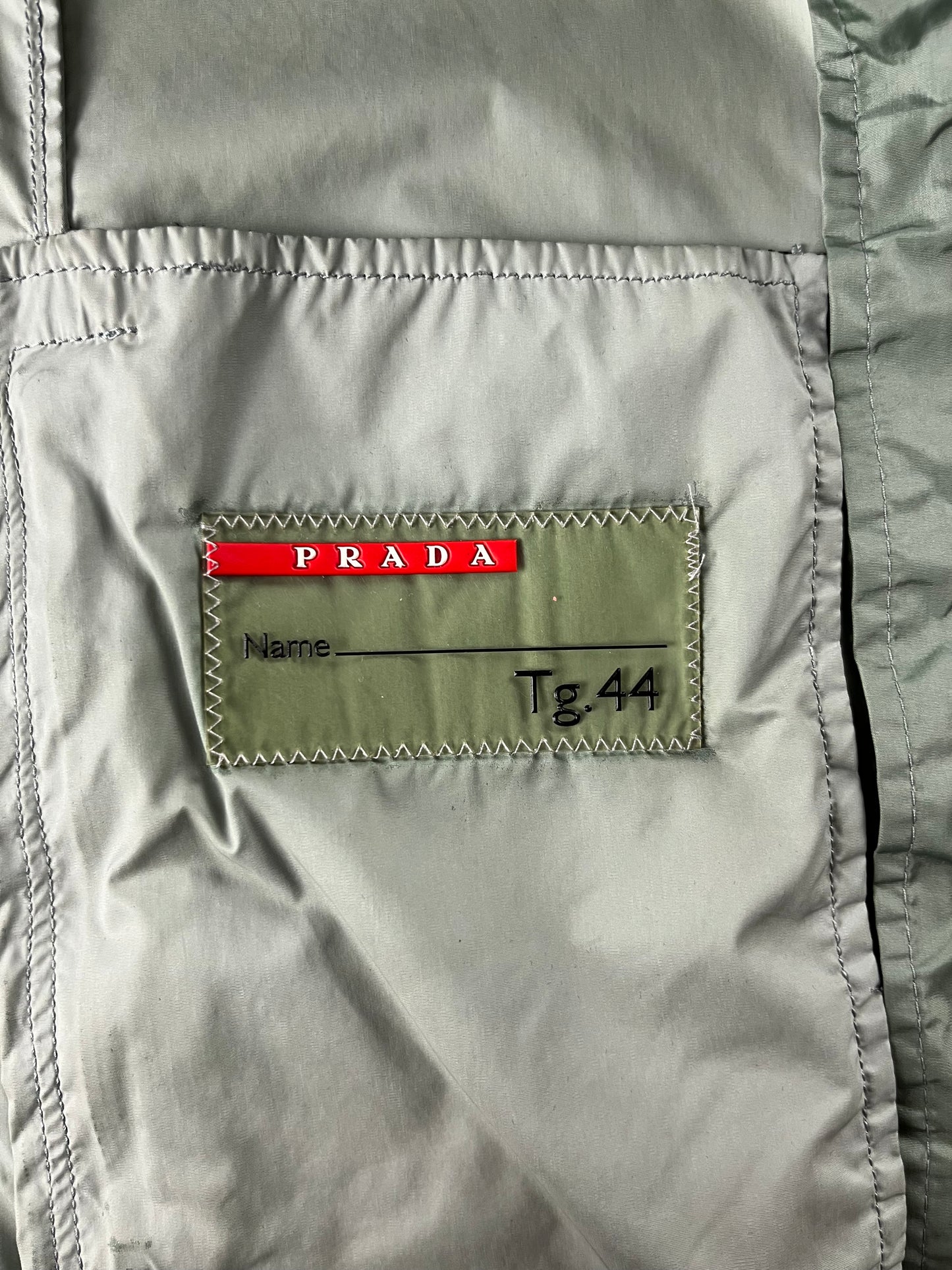 Prada Linea Rossa Technical Nylon Asymmetrical Zip Jacket SS 2000 - S