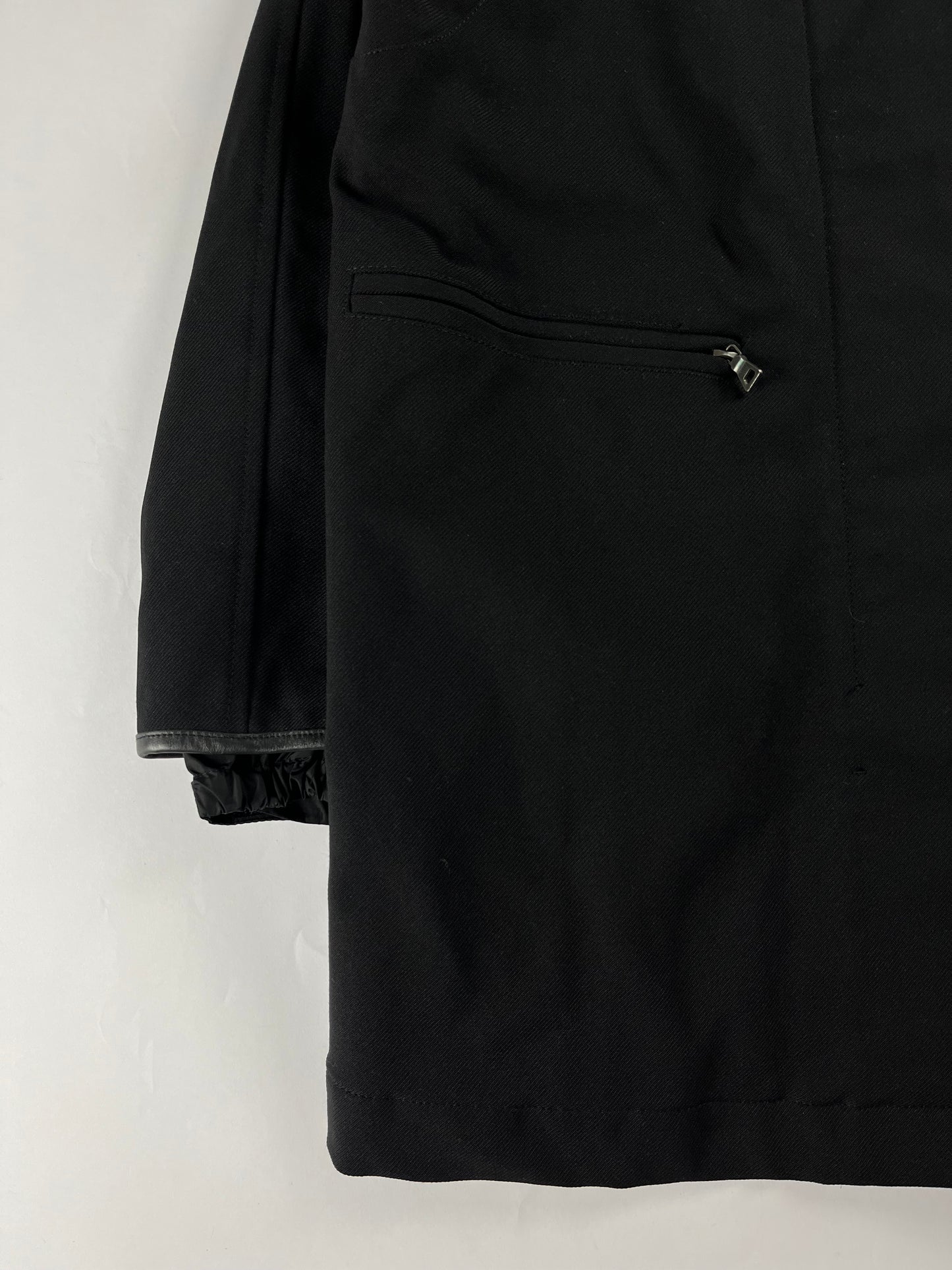 Prada Black Belted Collar Coat FW 1999 - S
