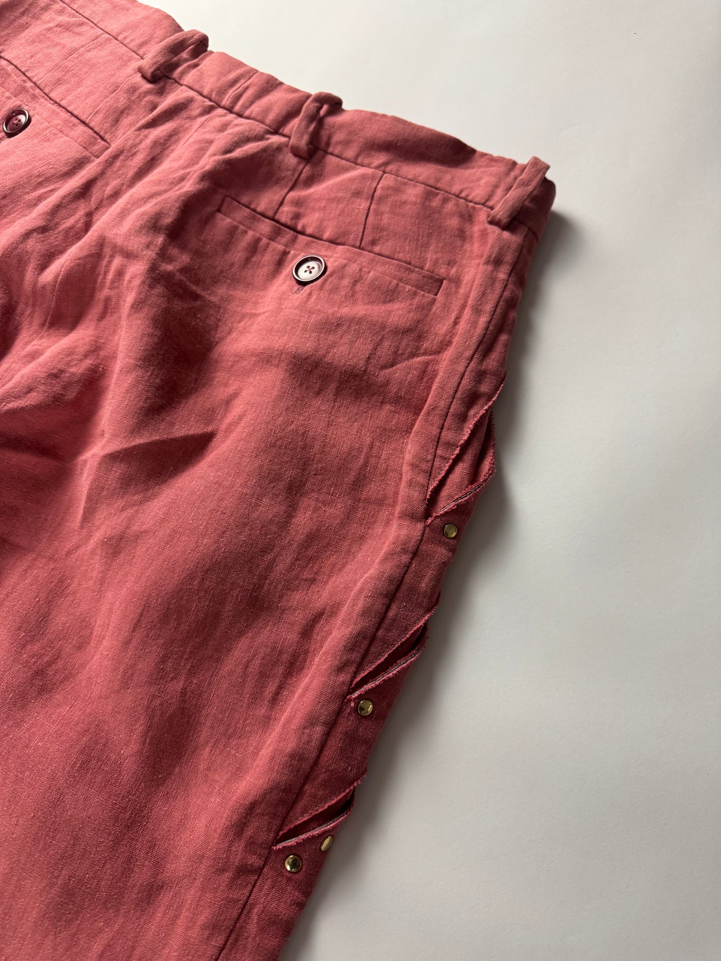 Y/Project Sample Pink Tailored Three Oblique Pocket Trousers SS 2018 - L