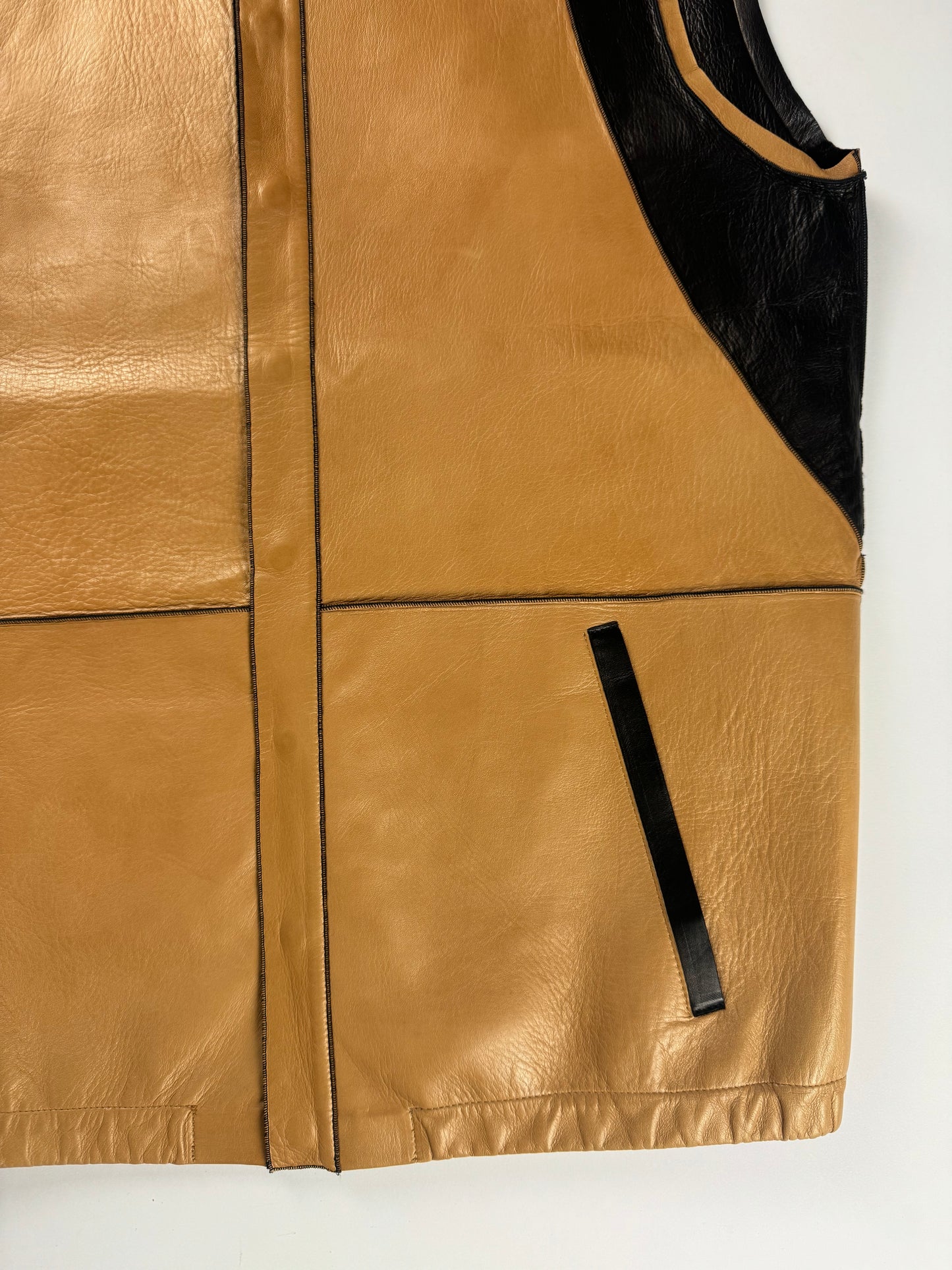 Fendi Sample Roma Racer Leather Layer Gilet SS 2013 - M