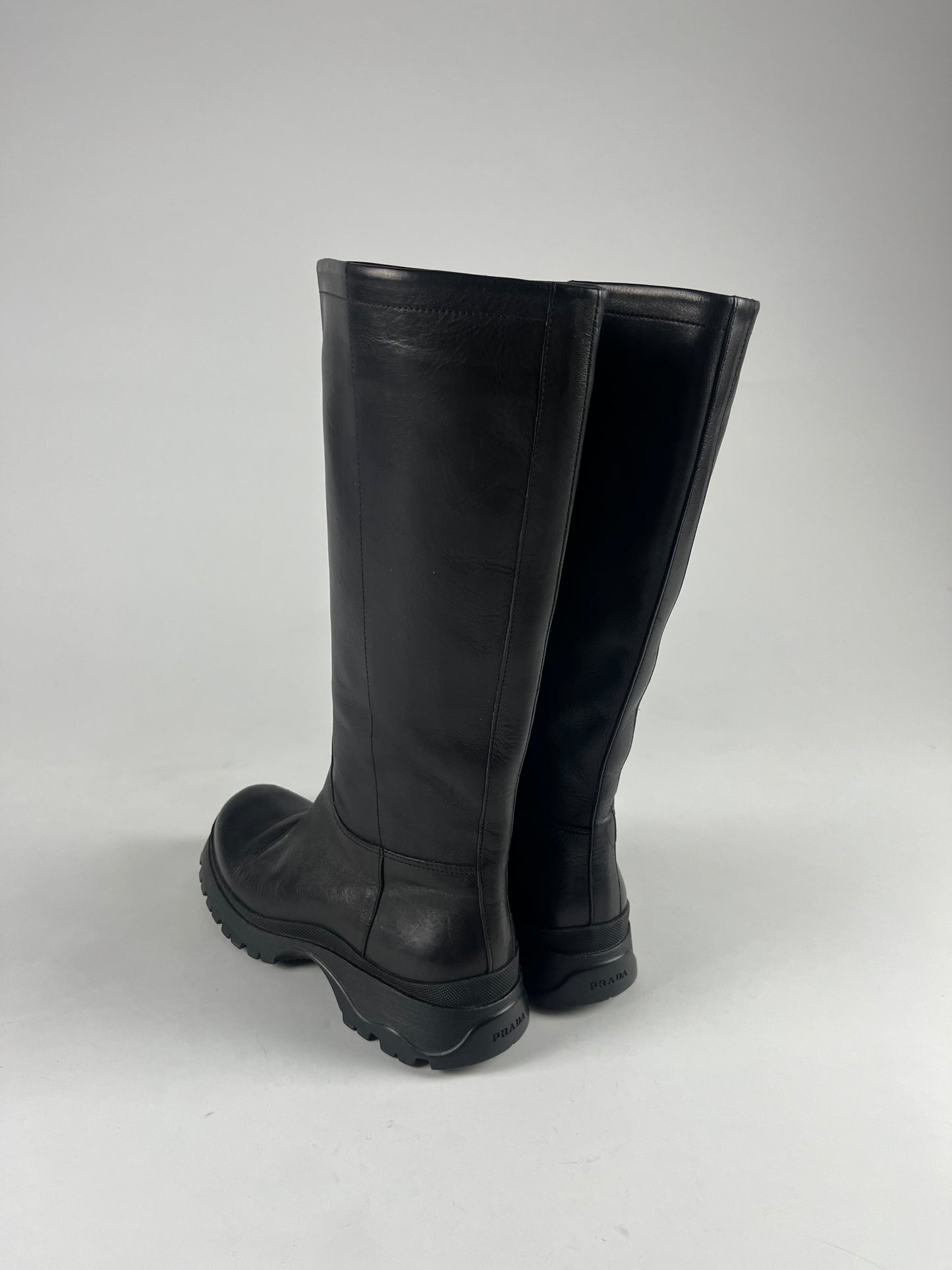 Prada Premium Leather Combats Boots FW 2003 - 36,5 IT/37,5 EU