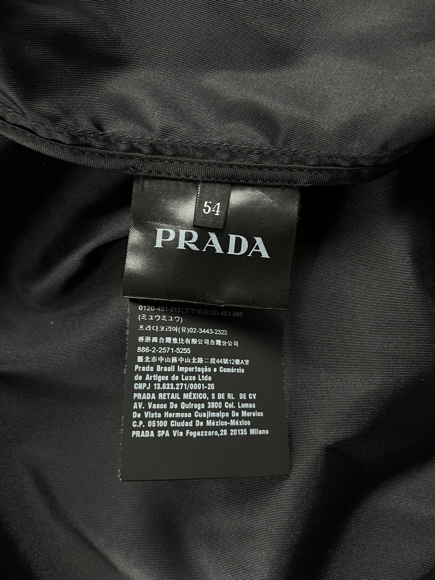 Prada Triangle Logo Nylon Bomber Jacket FW 2018 - XL