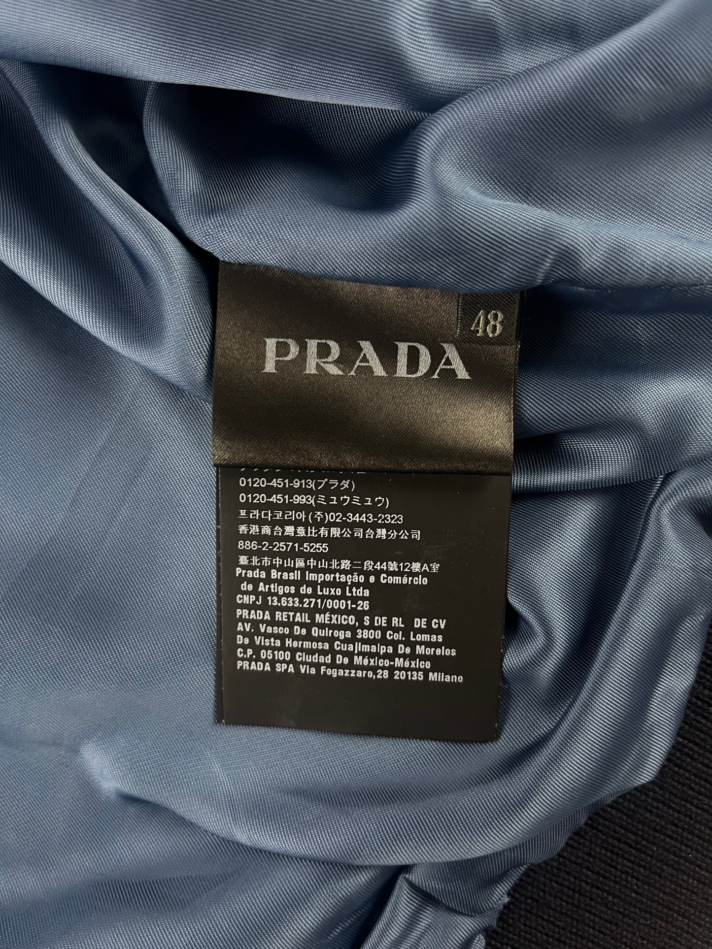 Prada Grid Checkered Nylon Bomber Jacket SS 2017 - M