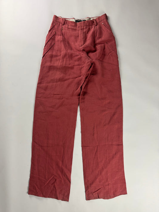 Y/Project Sample Pink Tailored Three Oblique Pocket Trousers SS 2018 - L