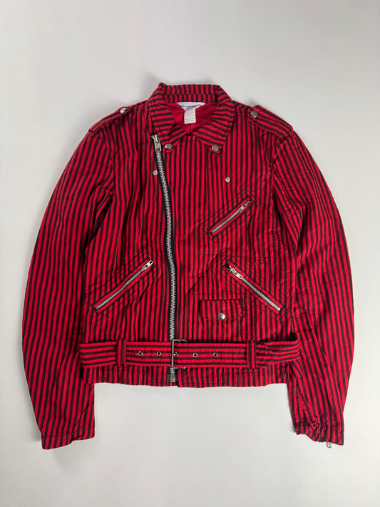 Comme Des Garçons Shirt Red Stripes Rider Jacket SS 2022 - M