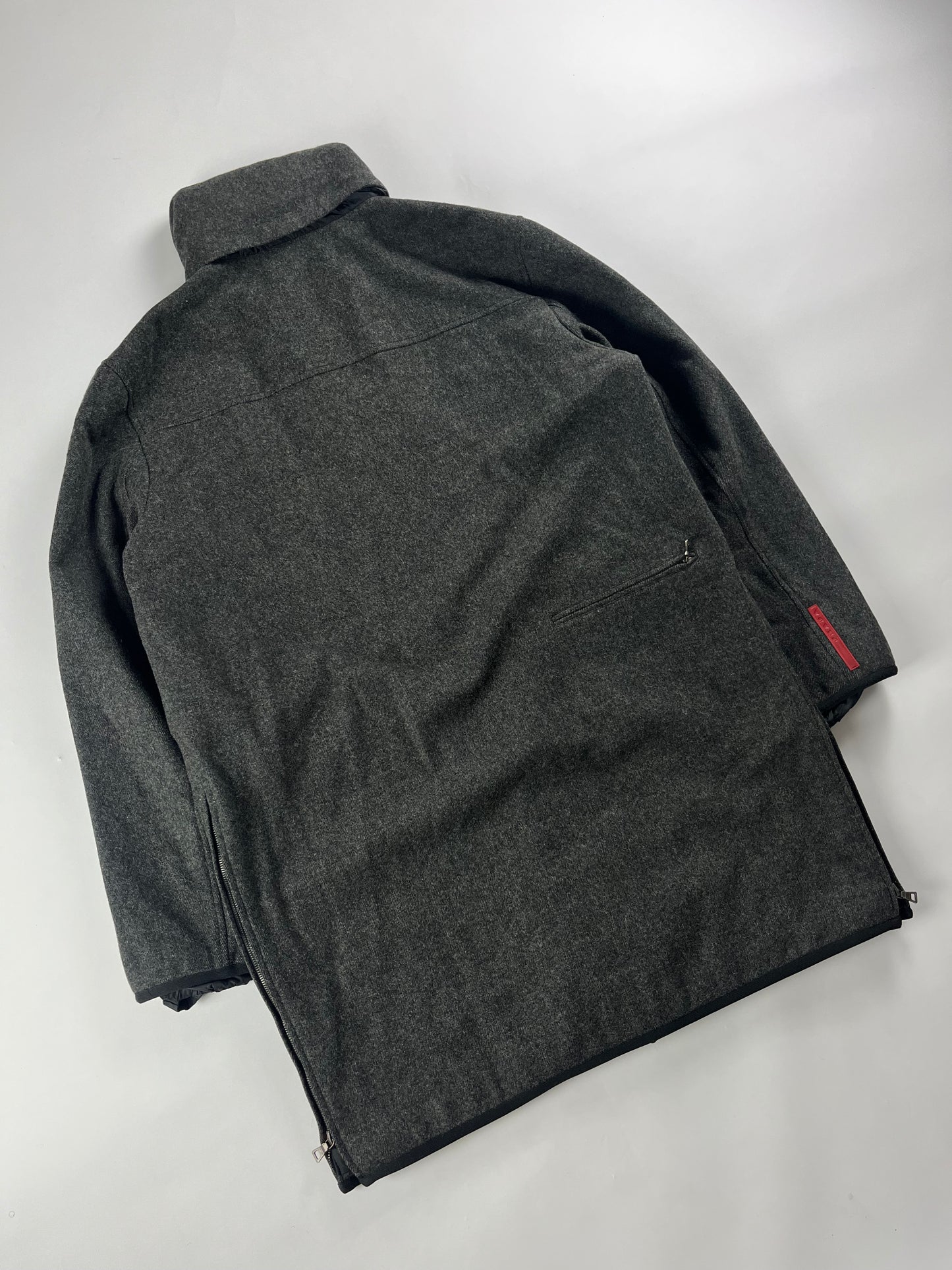 Prada Linea Rossa Wool Long Coat FW 1999 - L
