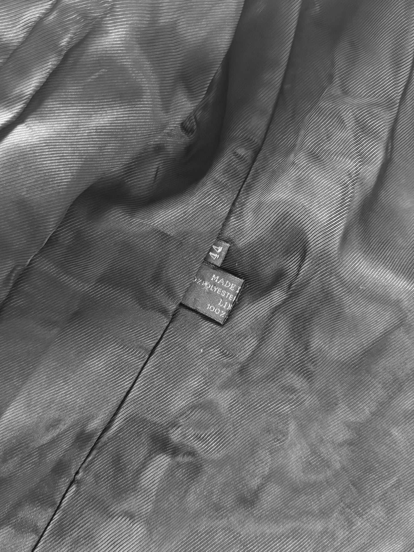 Prada Shadow Charcoal Wool Funnel Neck Coat FW 1998 - S