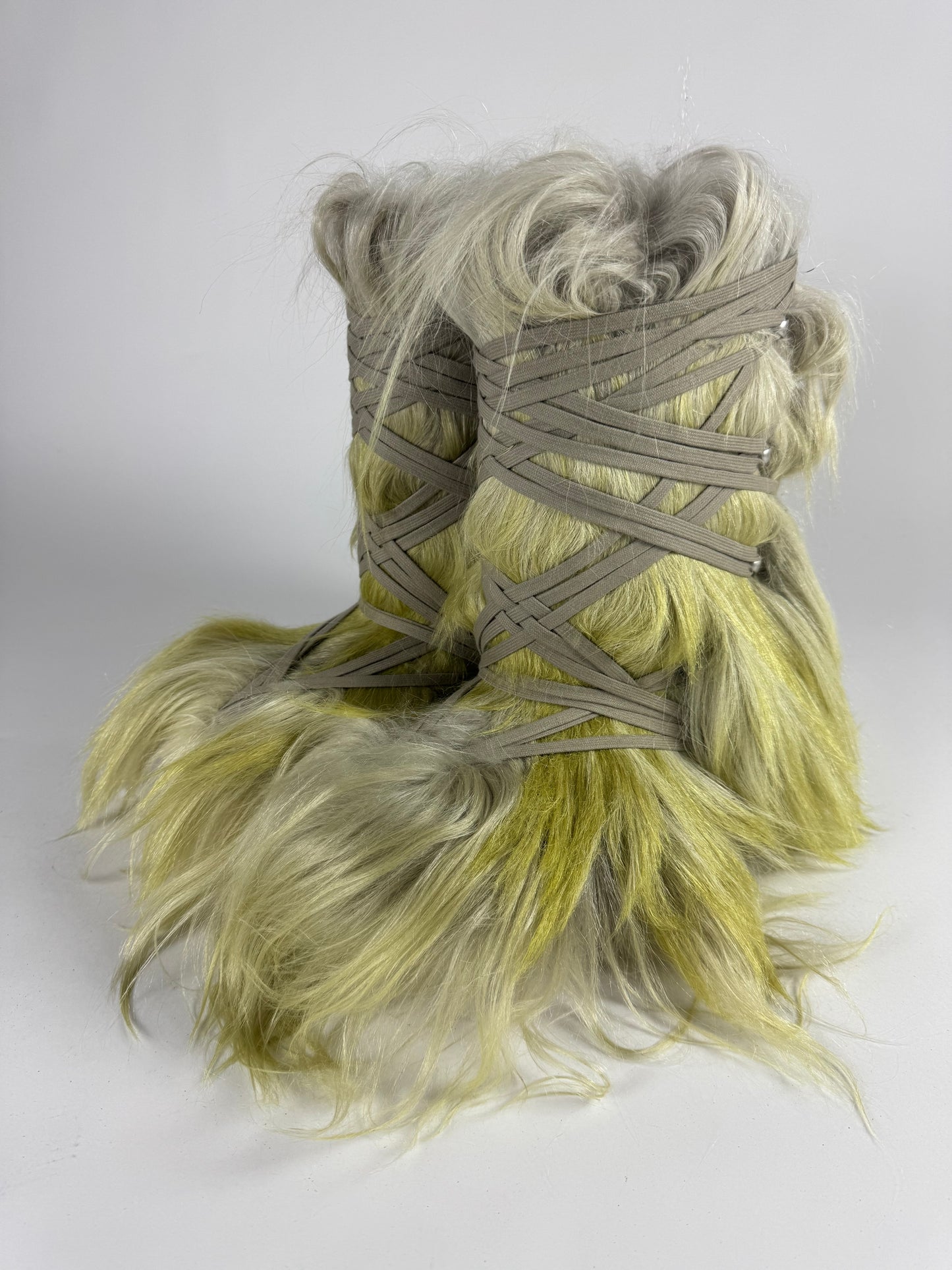 Rick Owens x Moncler Acid Gradient Big Rocks Goat Fur Boots FW 2023 - 43 EU