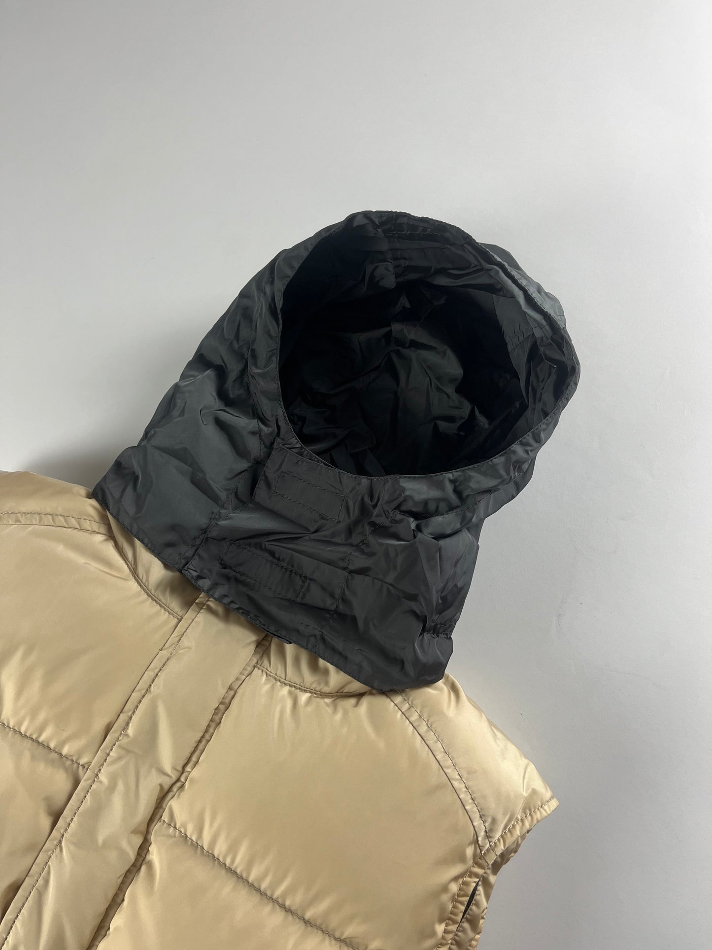 Prada Linea Rossa Cream Puffer Vest 2000s - S