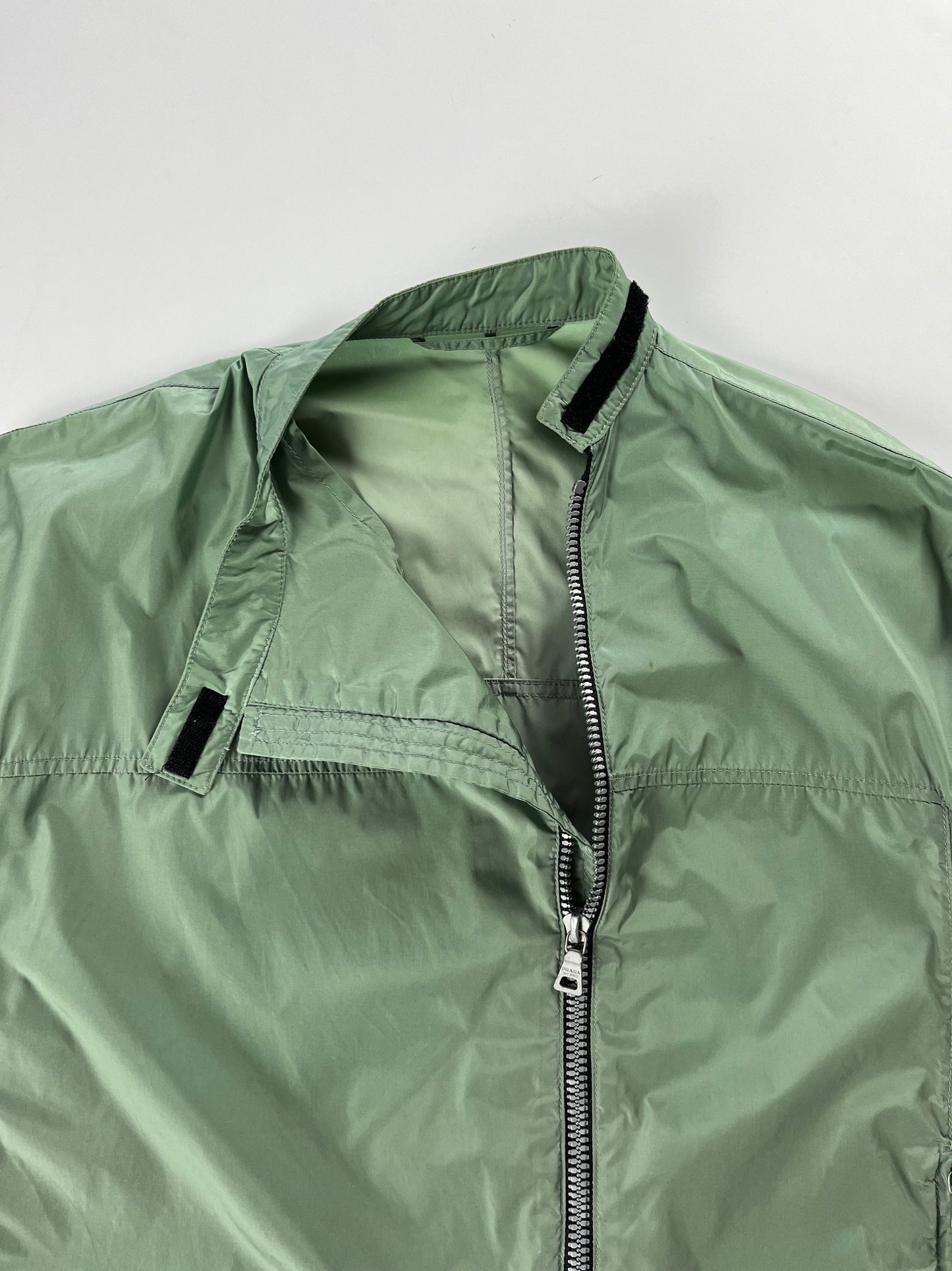 Prada Linea Rossa Technical Nylon Asymmetrical Zip Jacket SS 2000 - S