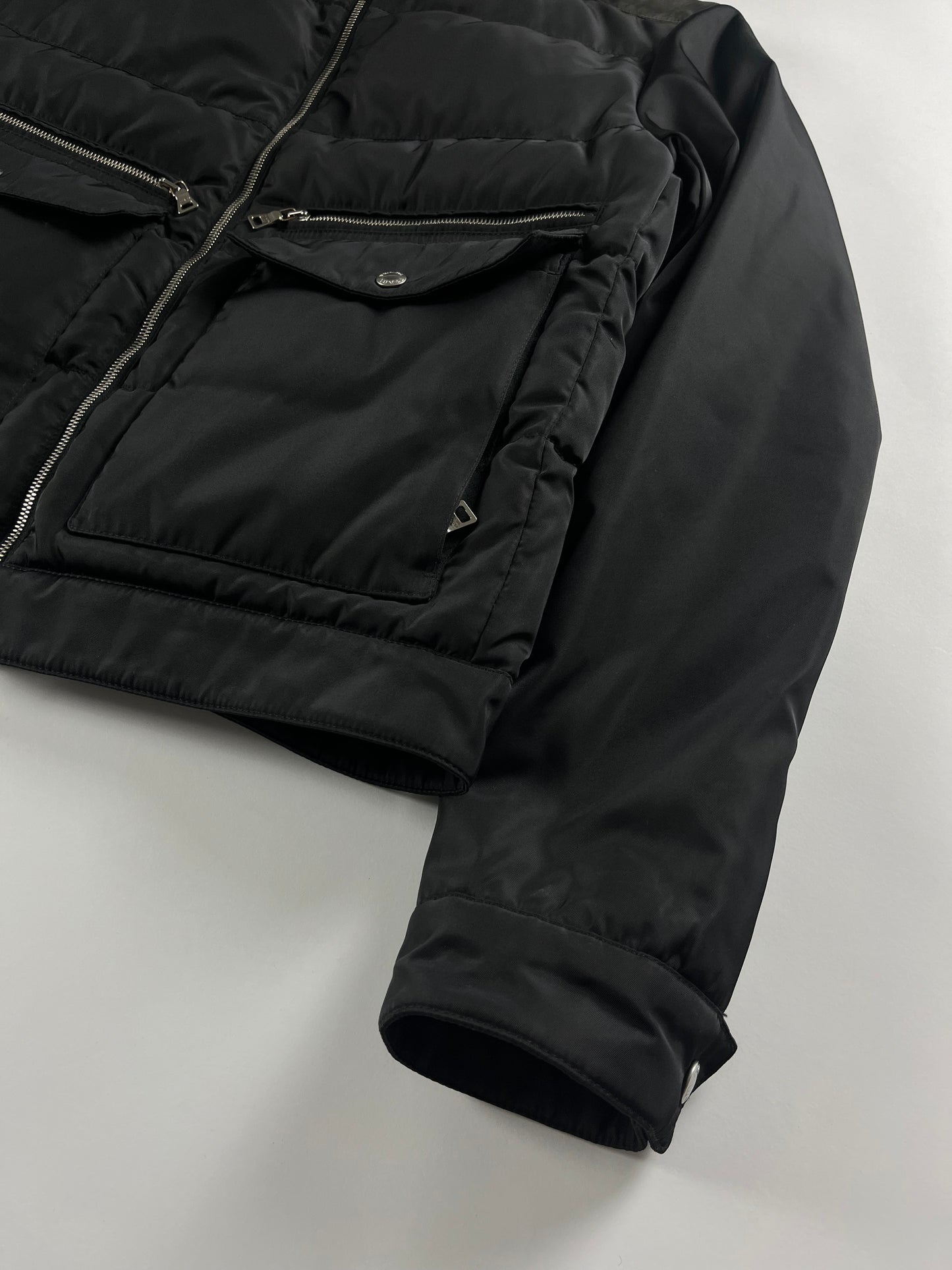 Prada Nylon Leather Padded Down Jacket FW 2010 - L
