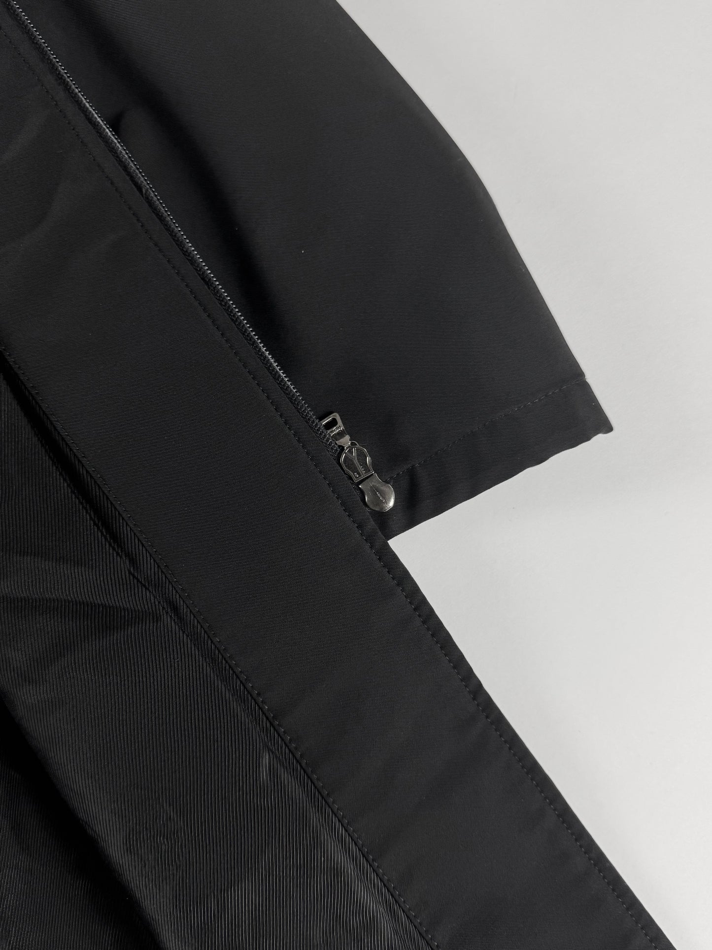 Prada Shadow Charcoal Wool Funnel Neck Coat FW 1998 - S