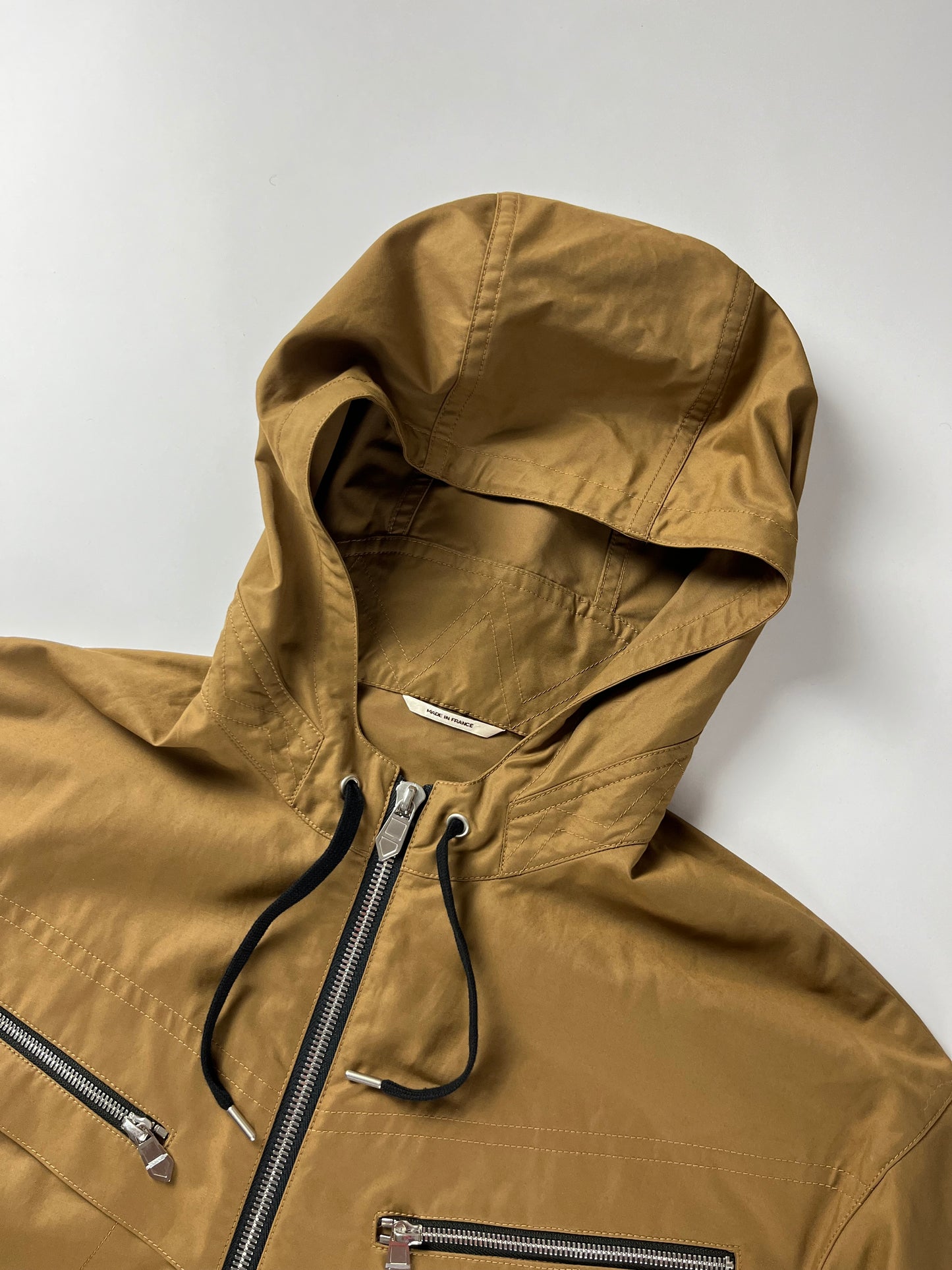 Hermès Sample Camel Hooded Windbreaker Jacket FW 2021 - M