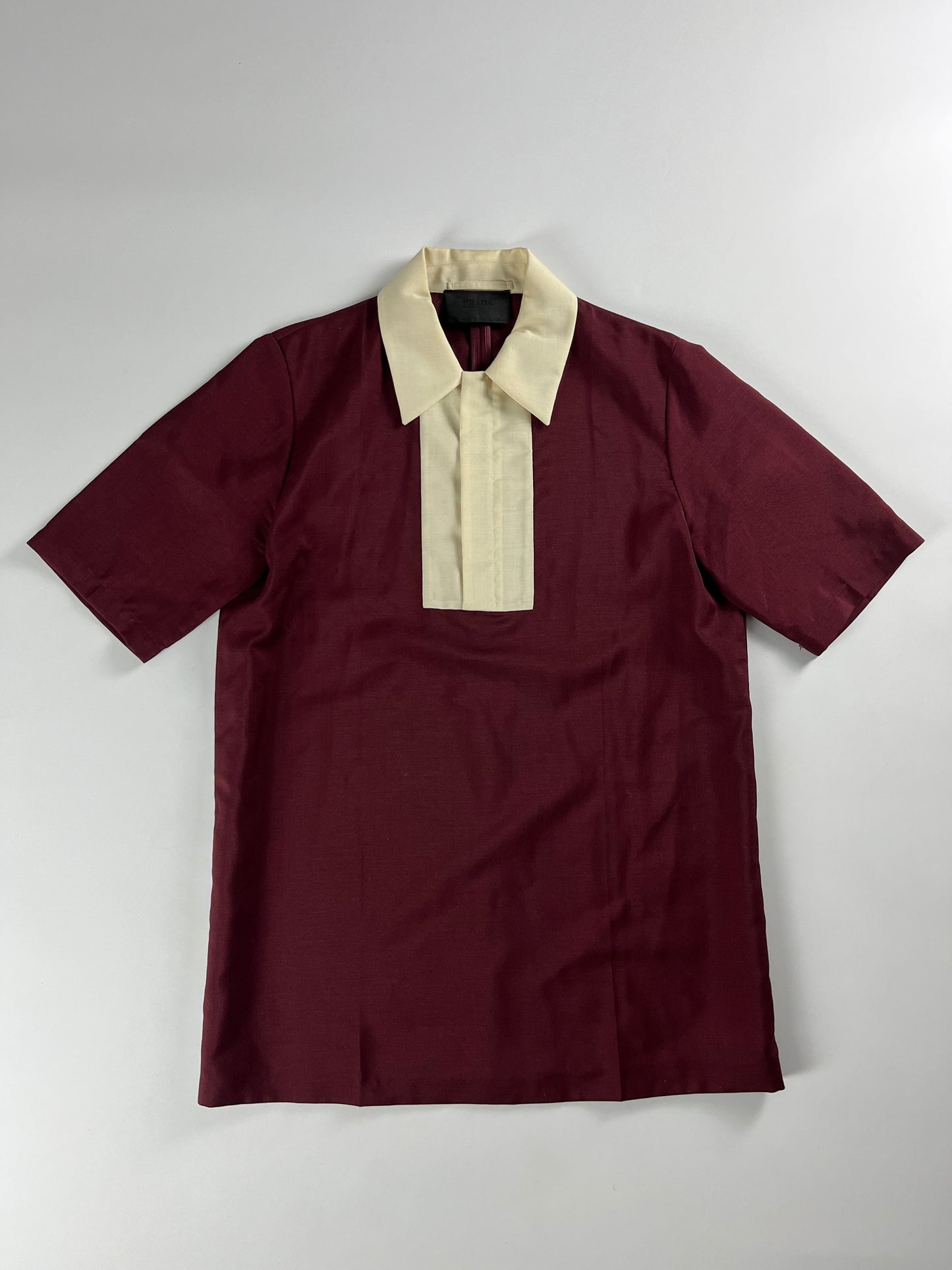 Prada Wine Red Bowling Shirt SS 2013 - L