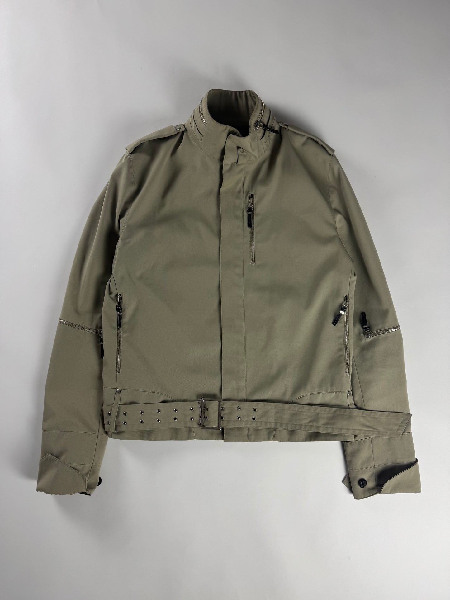 Dior Homme "Follow Me" Sand Belted Zipped Jacket SS 2003 - L