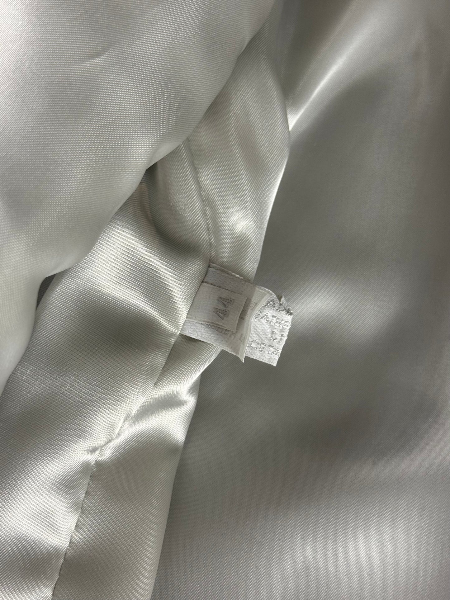 Prada White Heaven Fur Trimmed Pony Hair Leather Coat 1990s - S