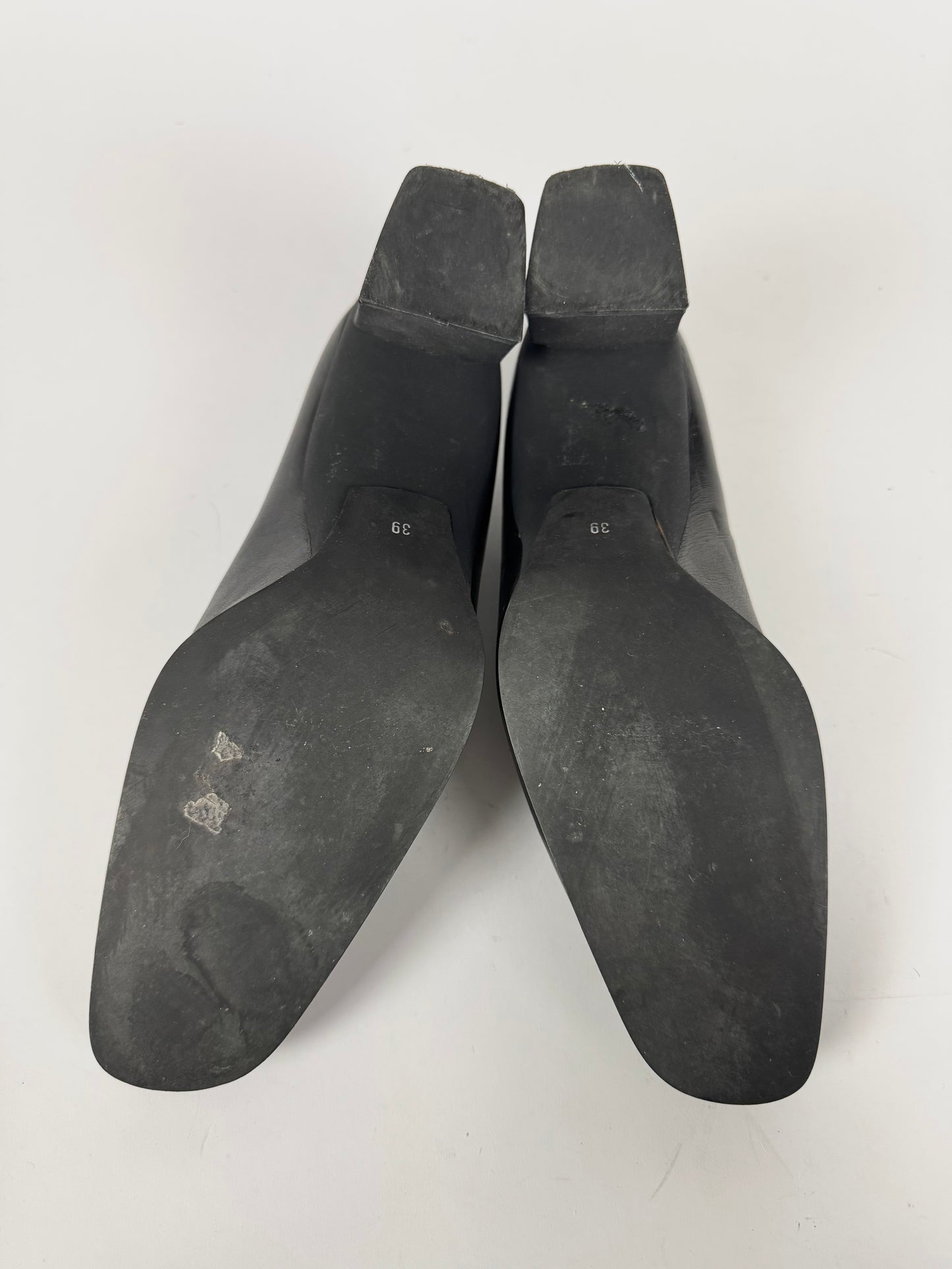 Prada Black Leather Laced Mary Jane Pumps FW 1998 - 39 IT/39,5 EU