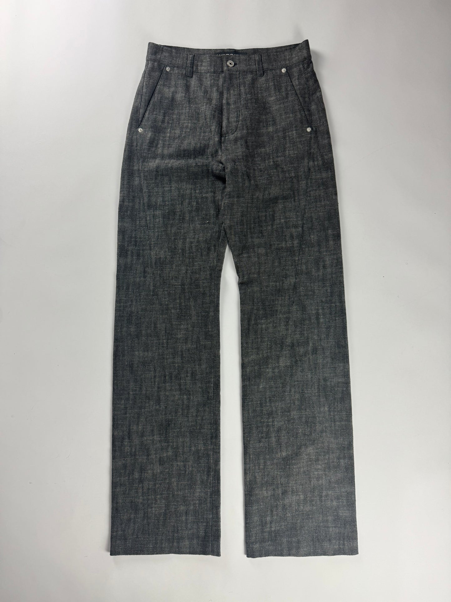 Y/Project Sample Grey Blended Fabric Pants SS 2015 - S